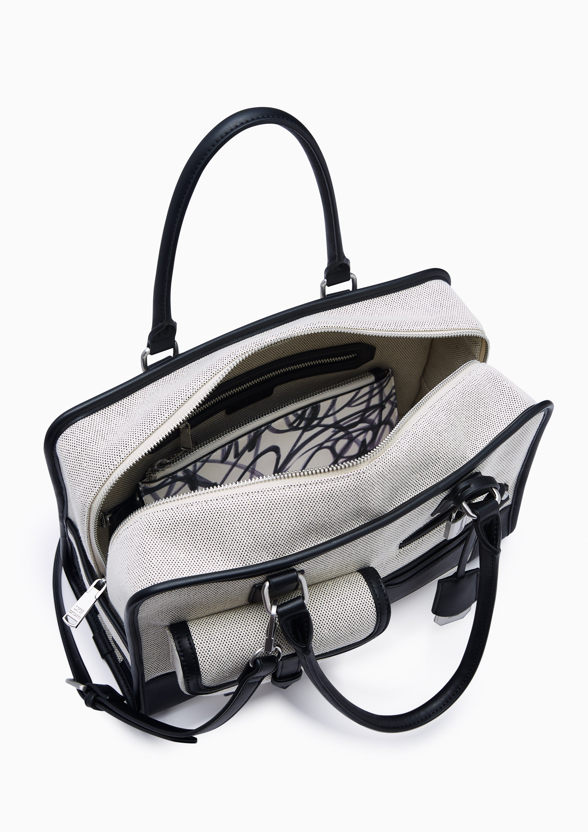 Tue Love Canvas M Handle Bag Black