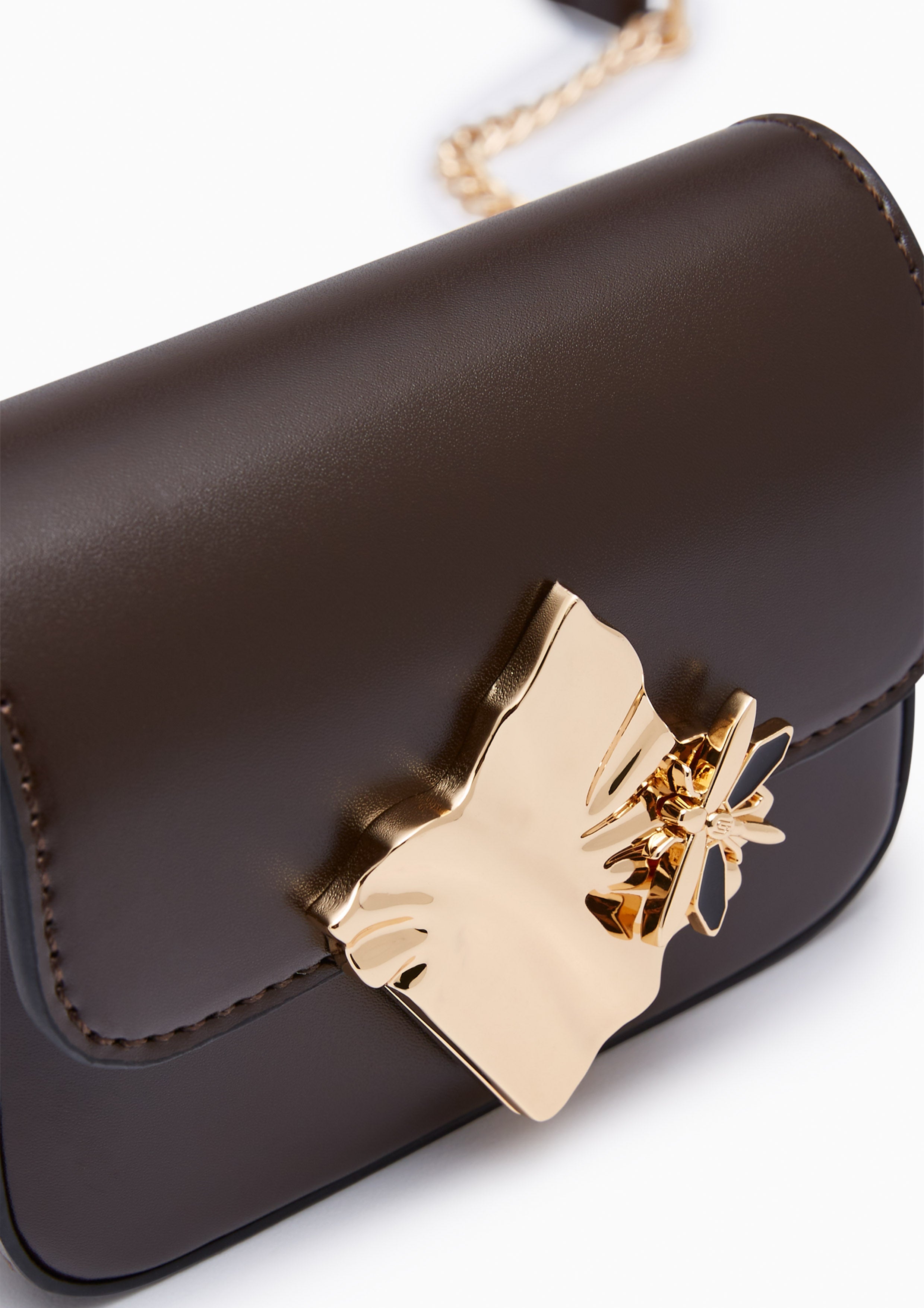 Voda Infinite Mini Crossbody Bag Dark Brown