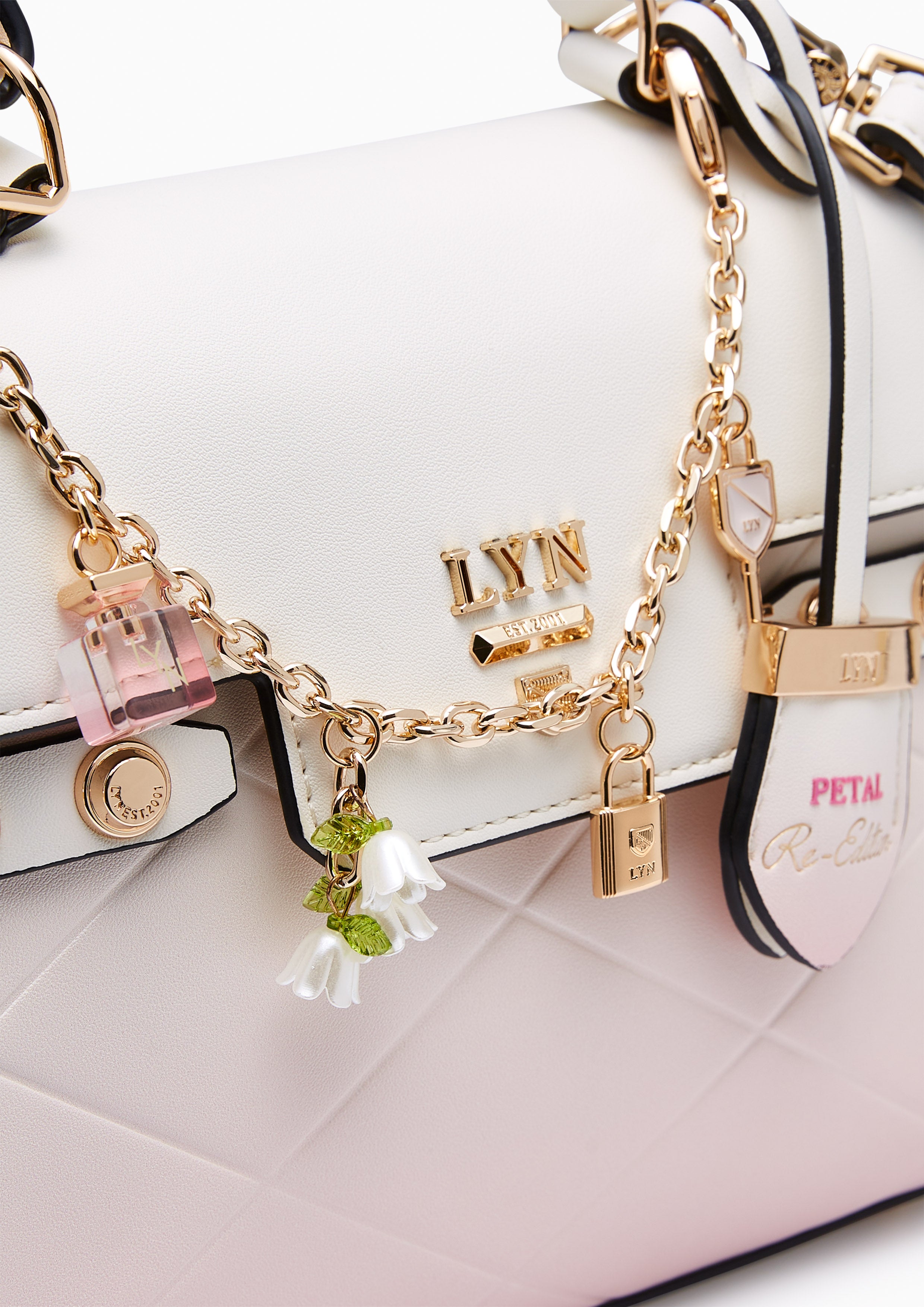 Petal Fineness S Top Handle Bag Pink