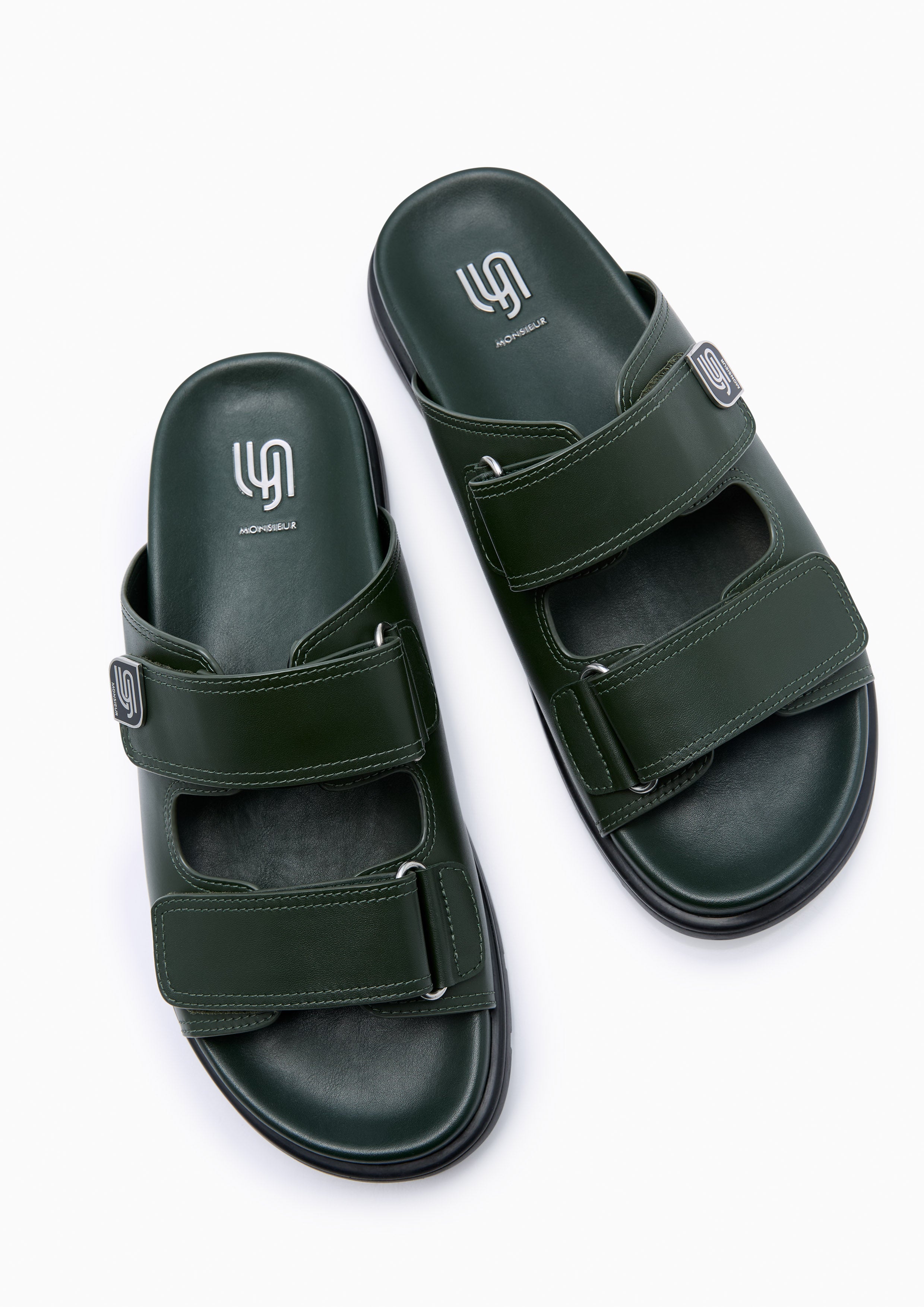 Safar Infinite Slide Sandals Green