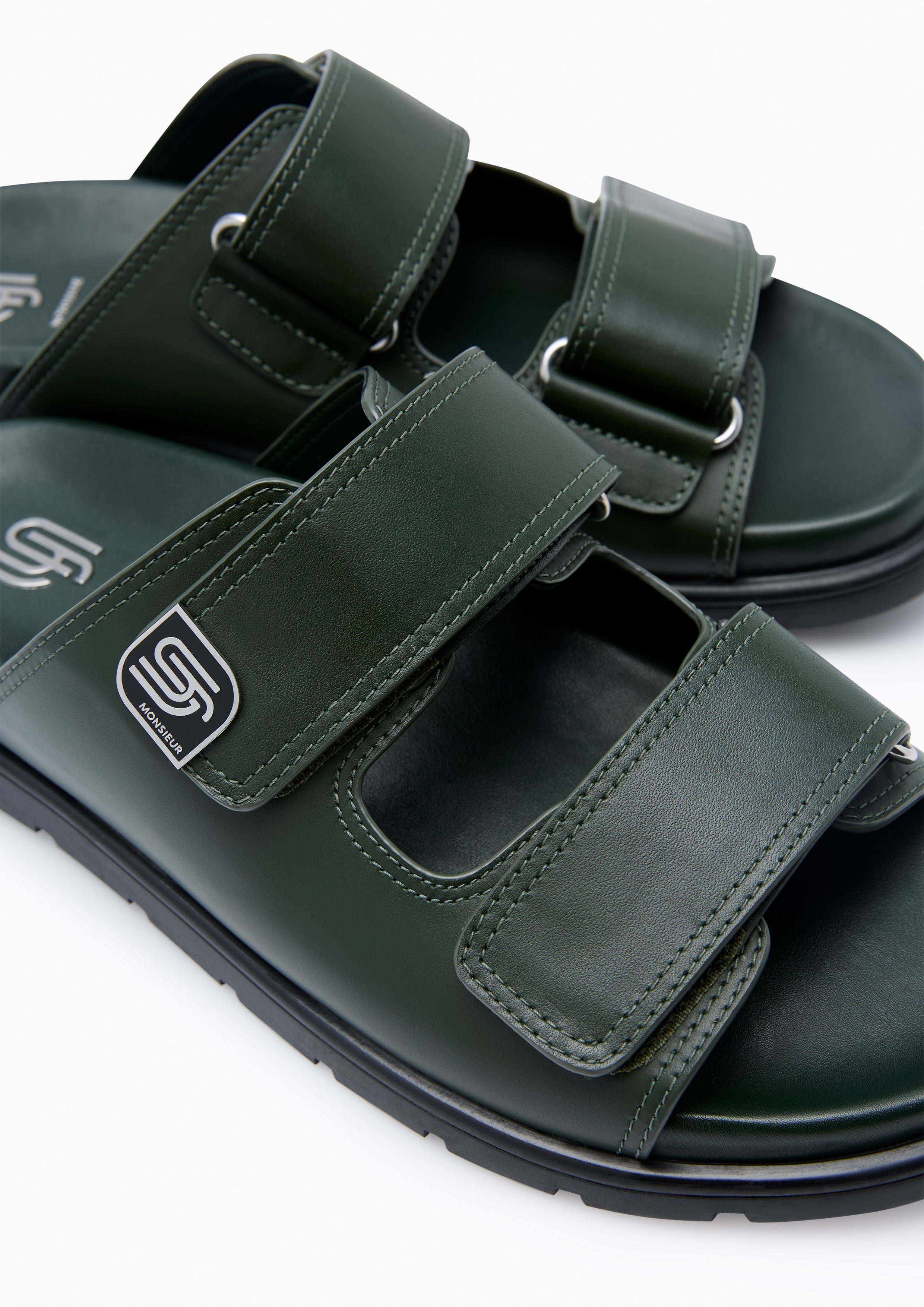 Safar Infinite Slide Sandals Green