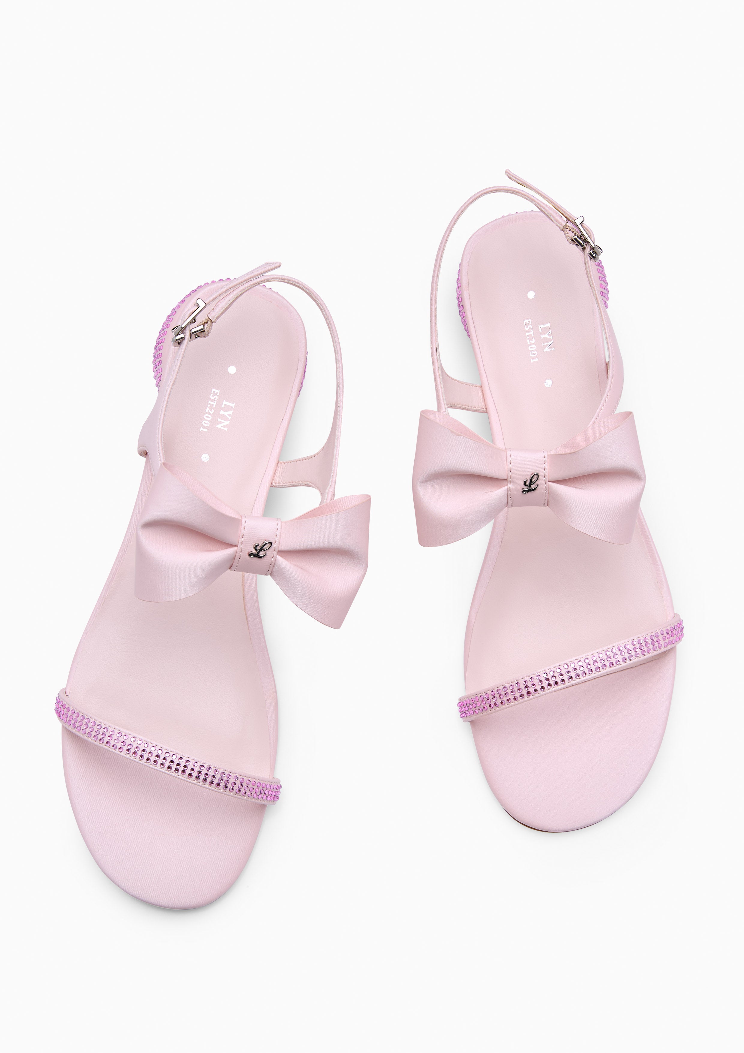 Lulana Mid Heel Sandals Light Pink