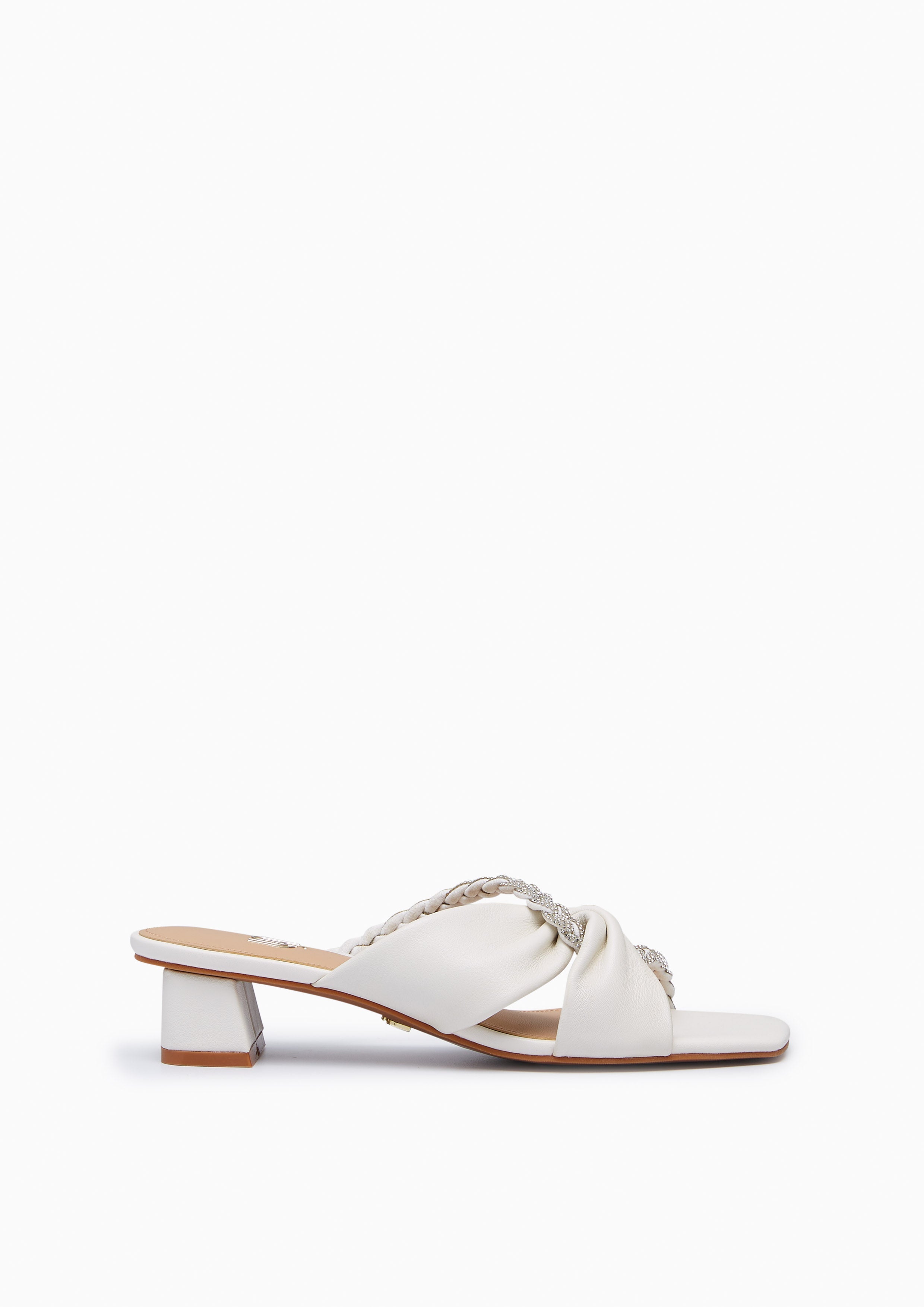 Promise Pleat Infinite Heeled Sandals Ivory