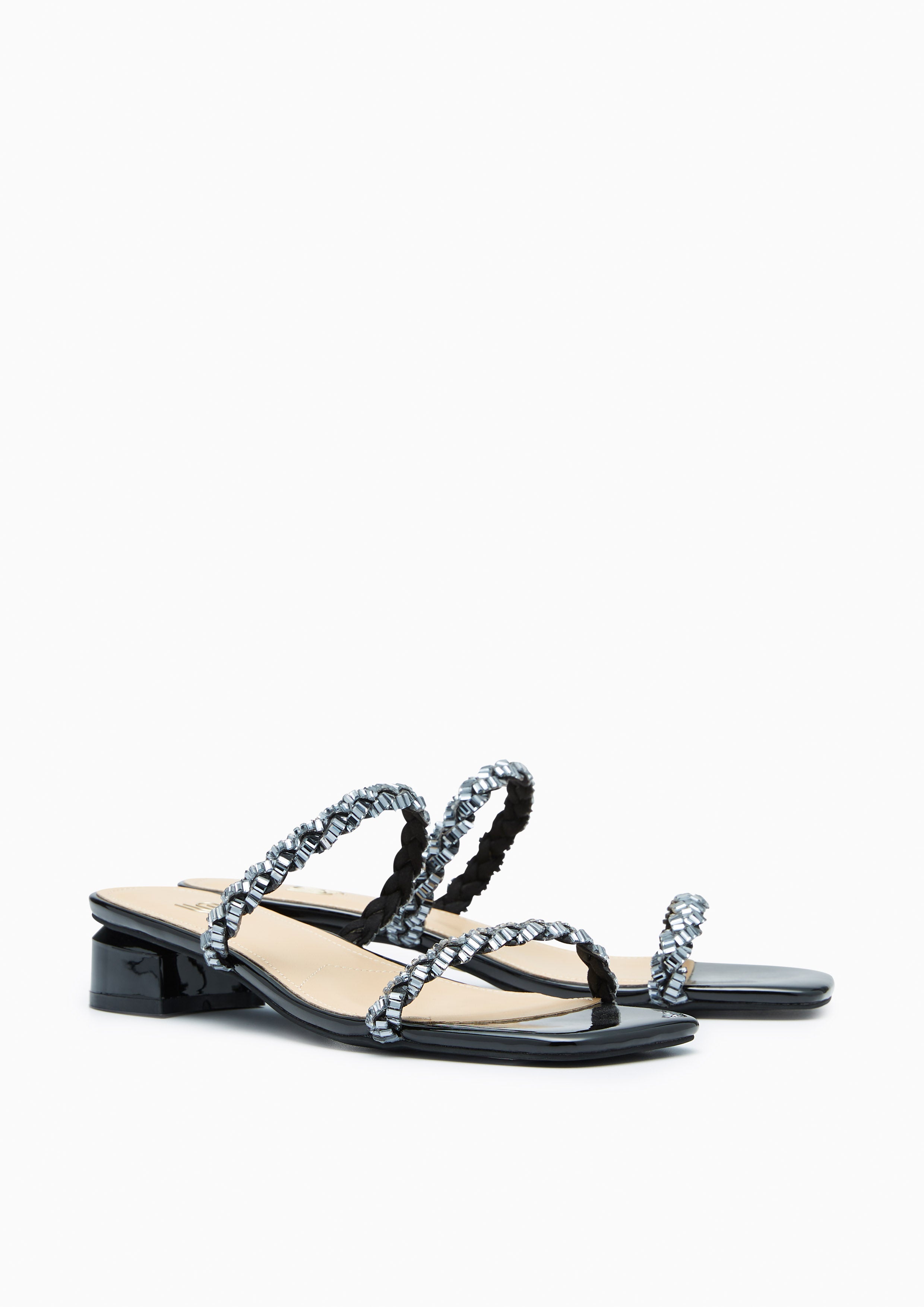 Promise Square Infinite Sandals Black