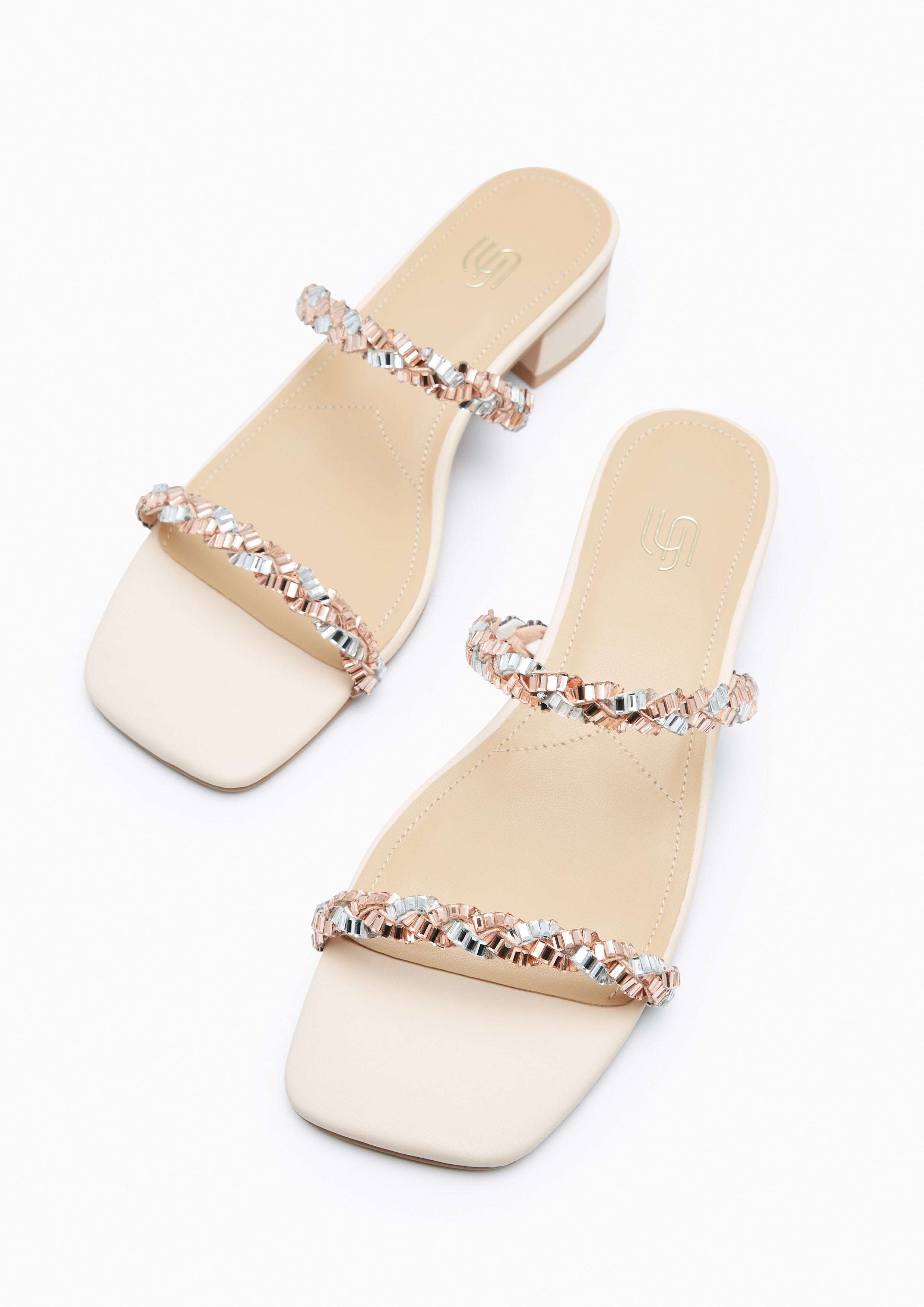 Promise Square Infinite Sandals Ivory