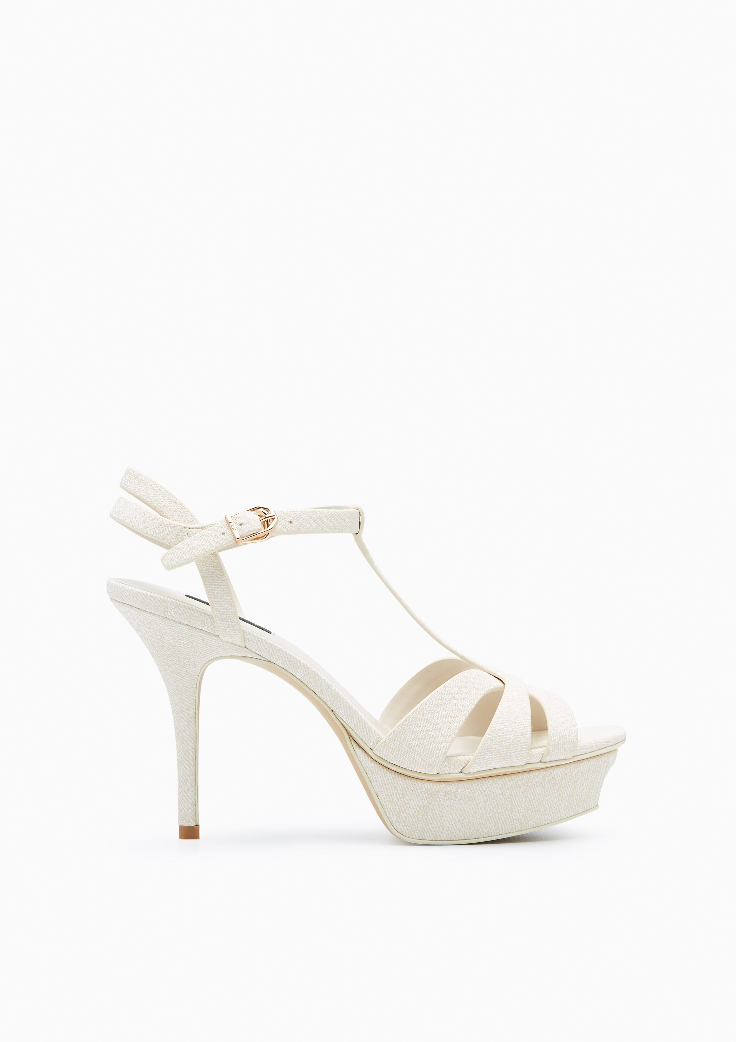 Sabella Denim Heels Beige