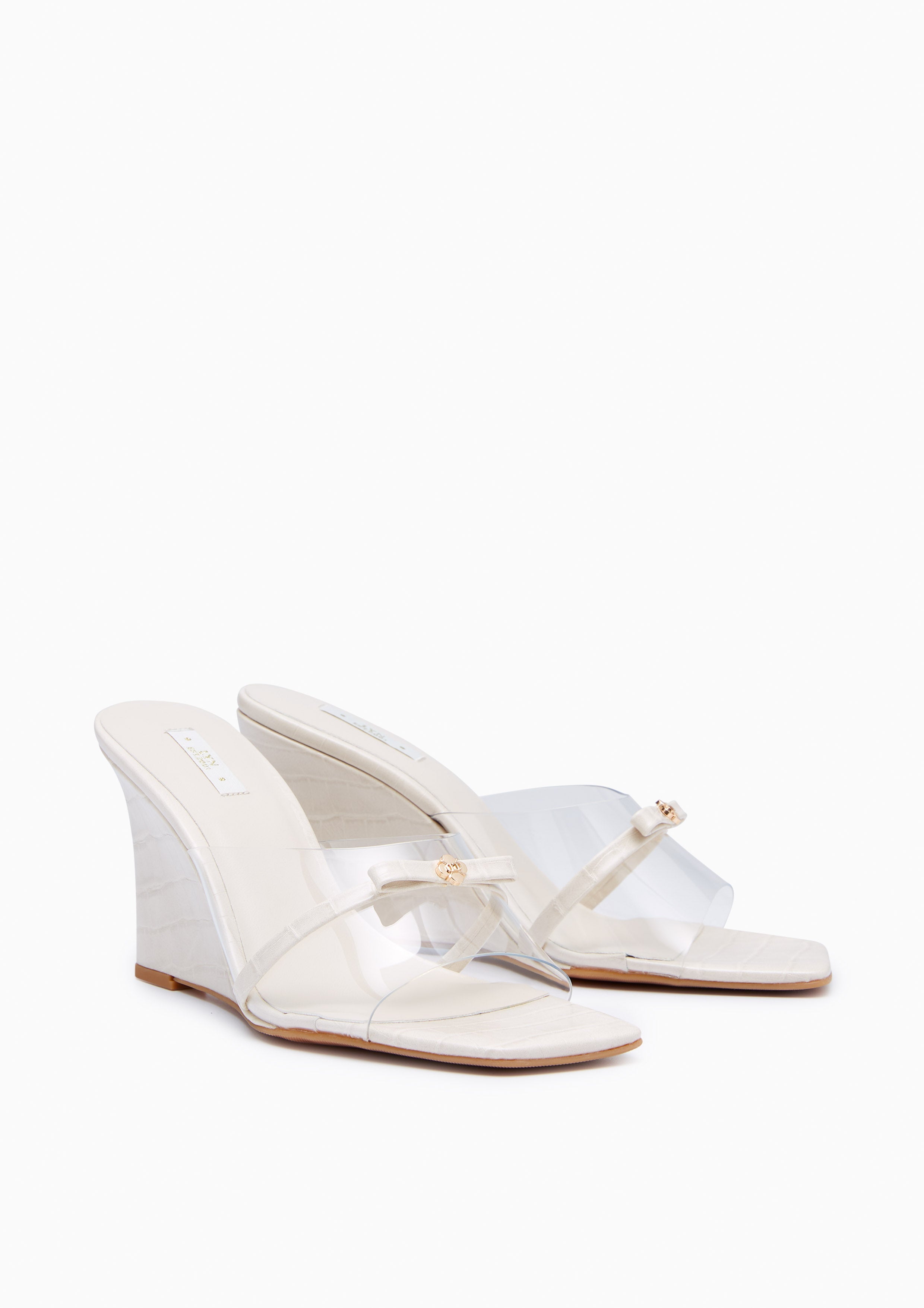 Trixie Wedge Sandals Ivory
