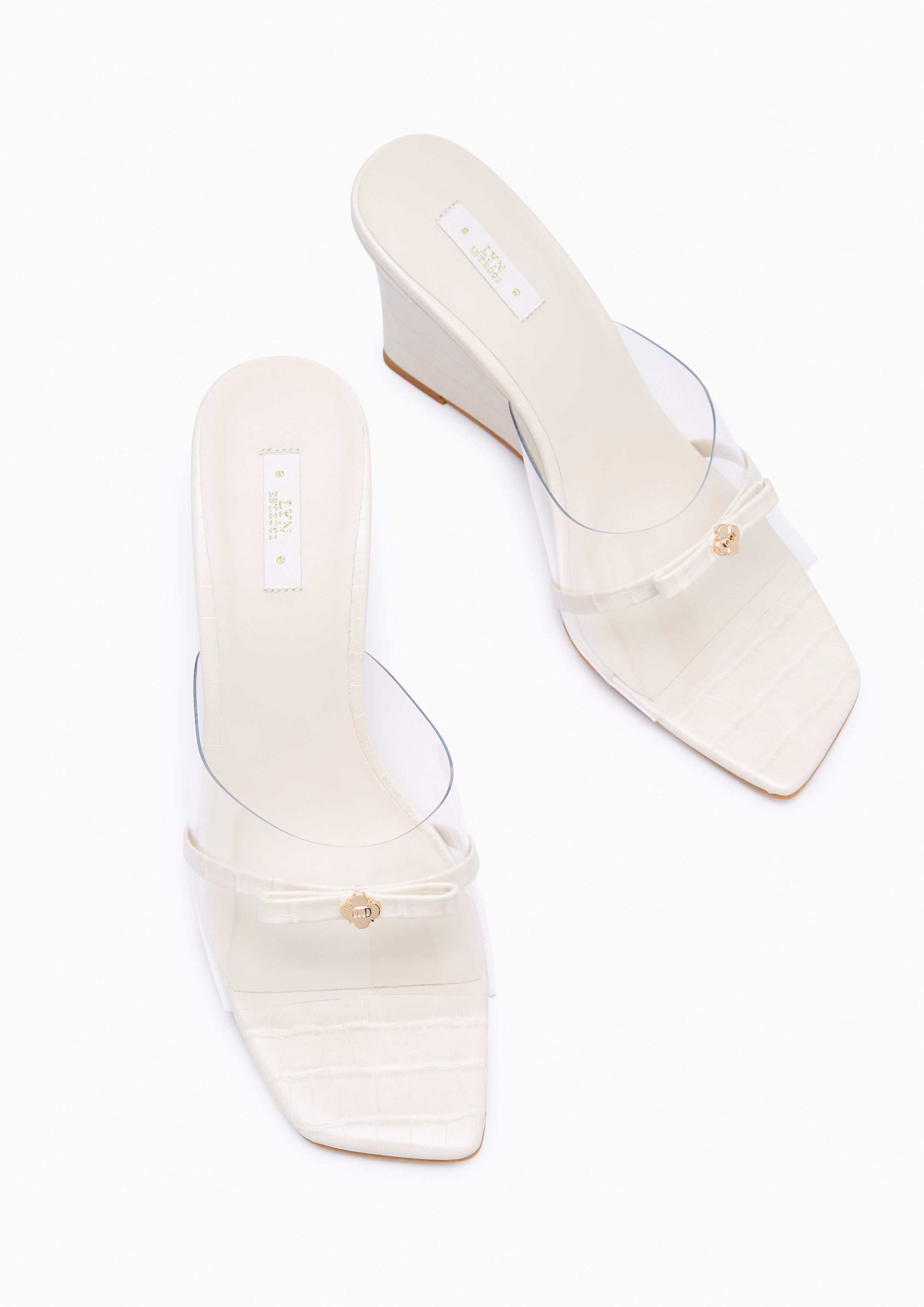 Trixie Wedge Sandals Ivory