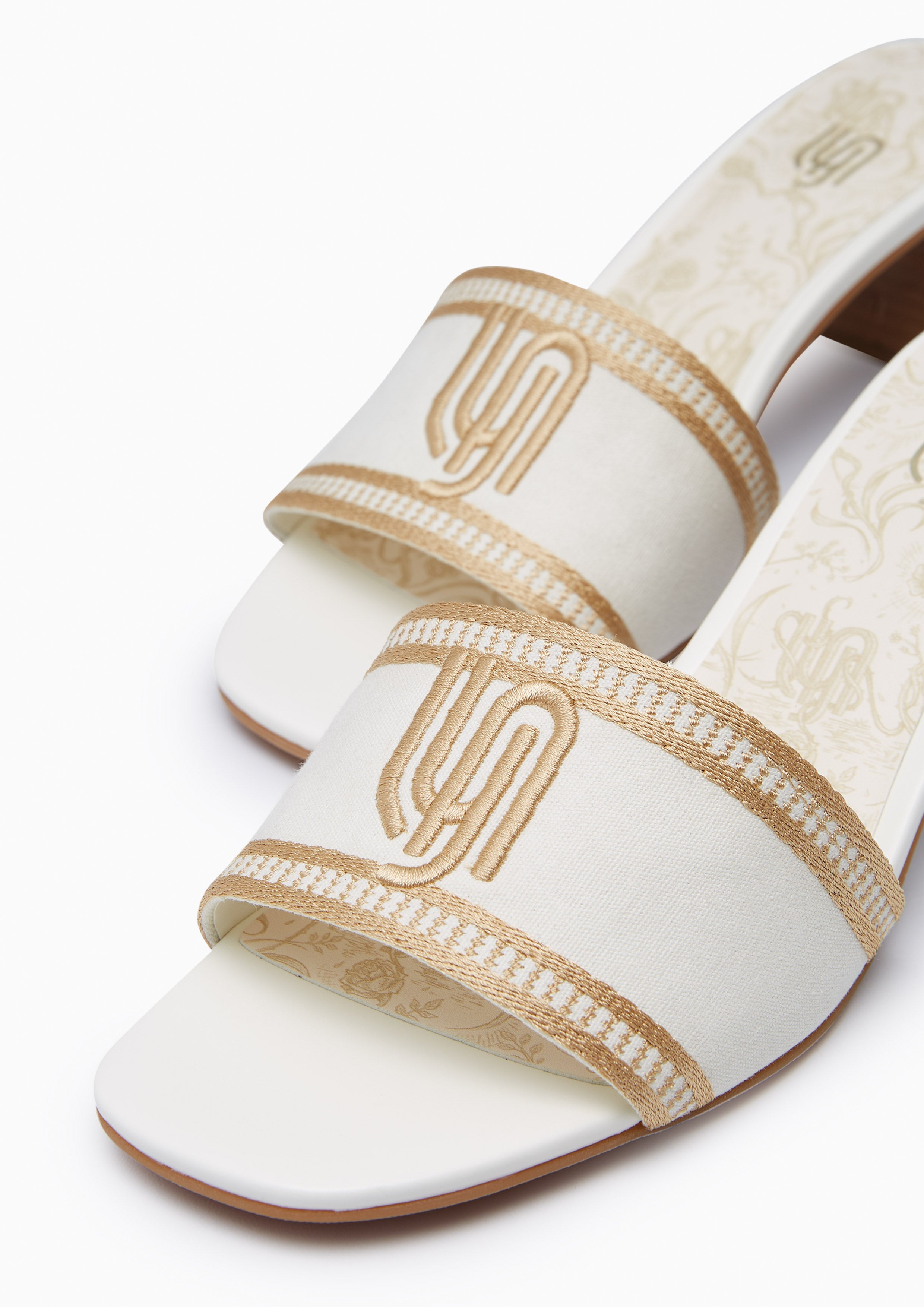 Maiden Mid Stack Infinite Heel Sandals Ivory