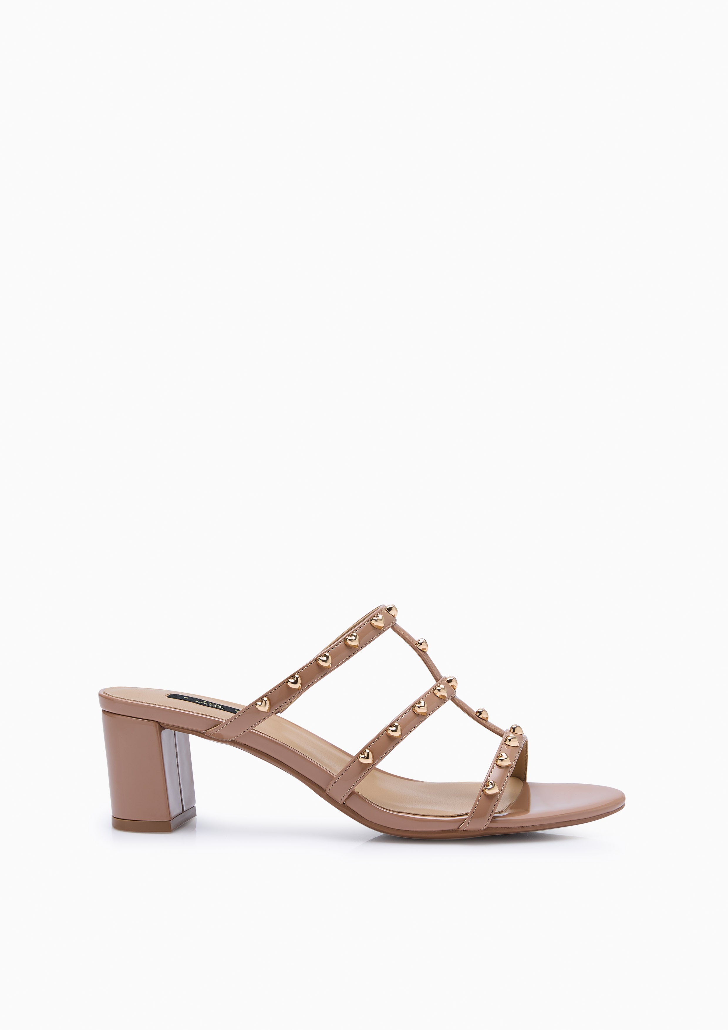 Linda Love Mid Heel Sandals Brown