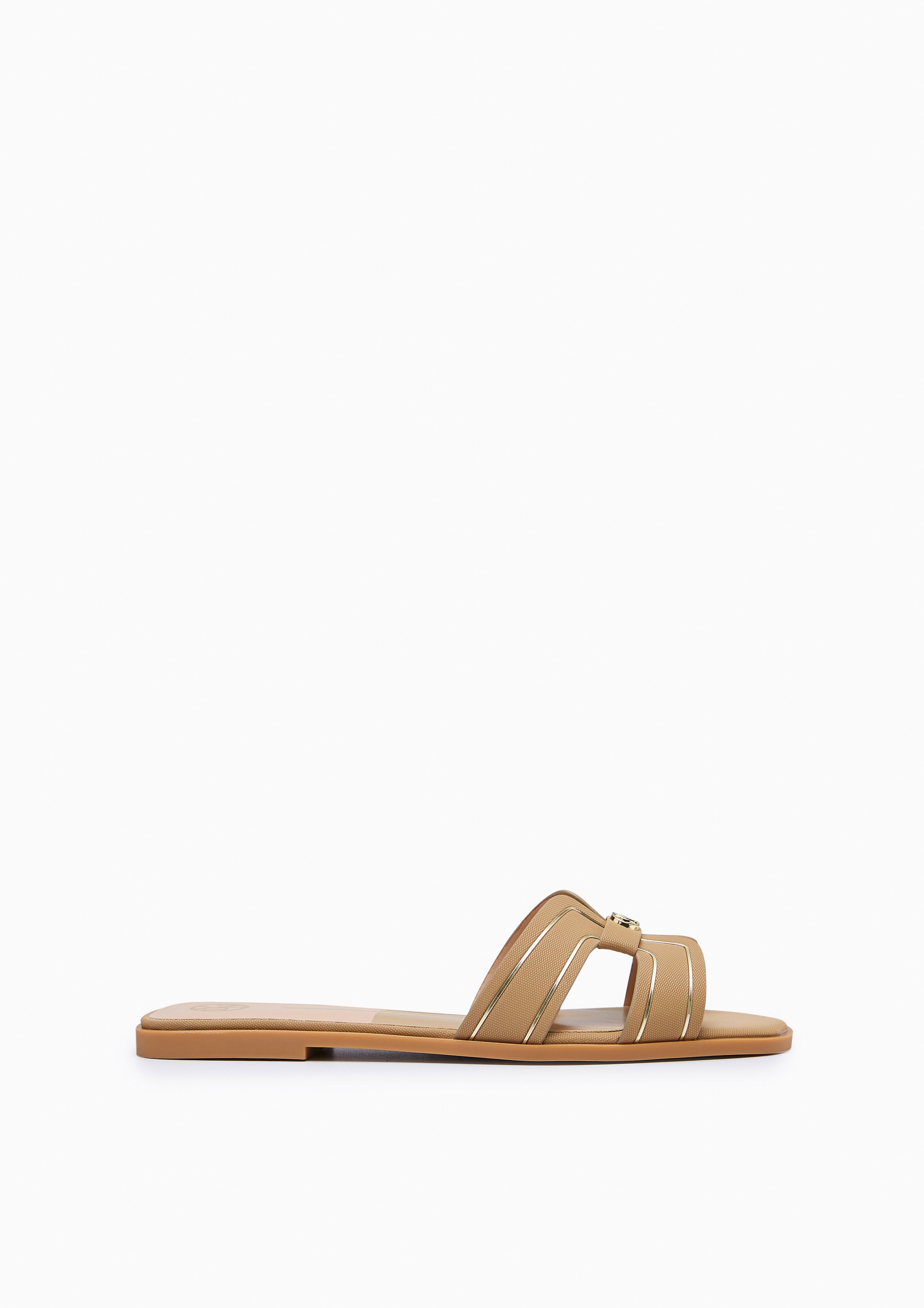 Hey Ii Flat Sandals Dark Beige