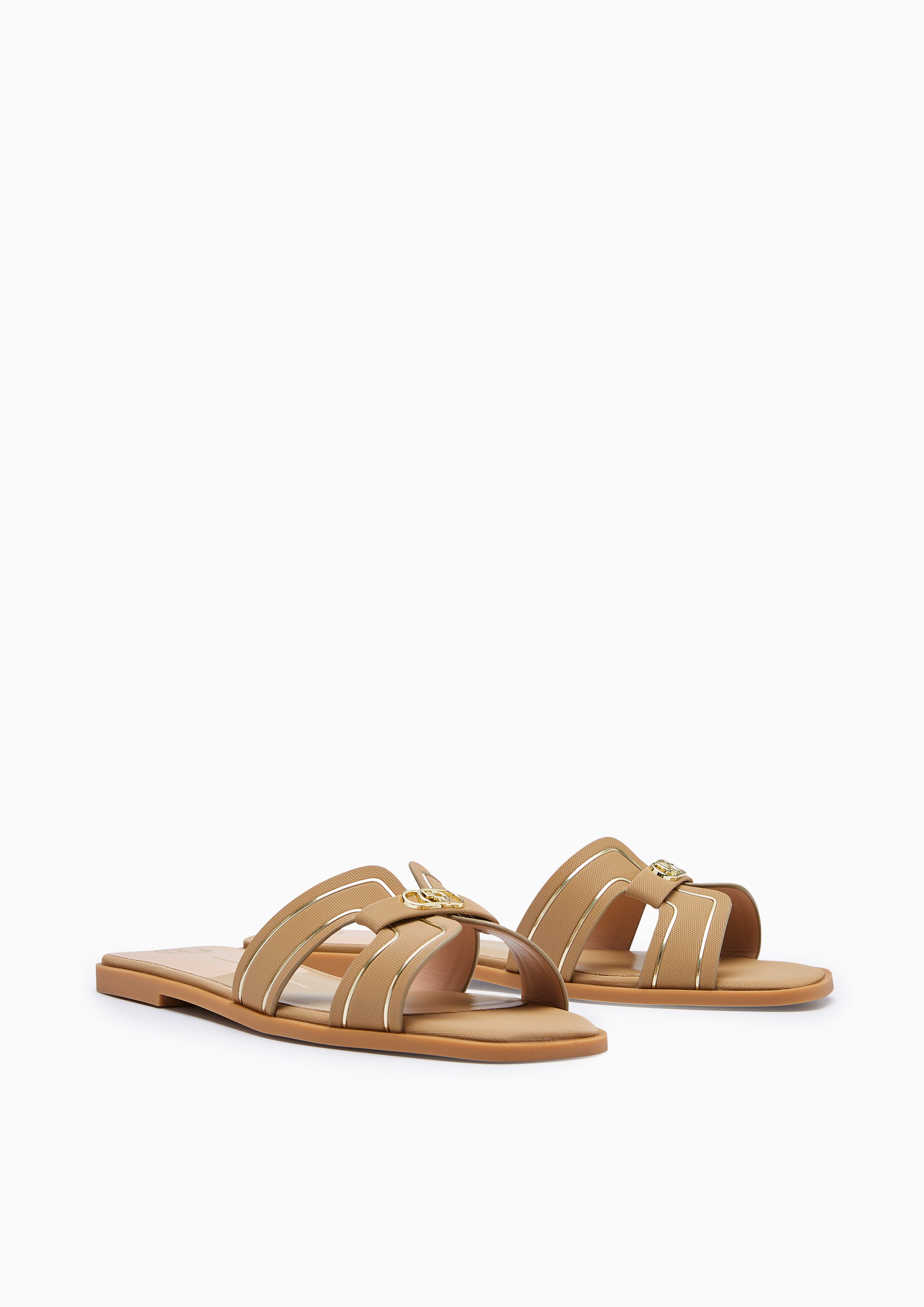 Hey Ii Flat Sandals Dark Beige
