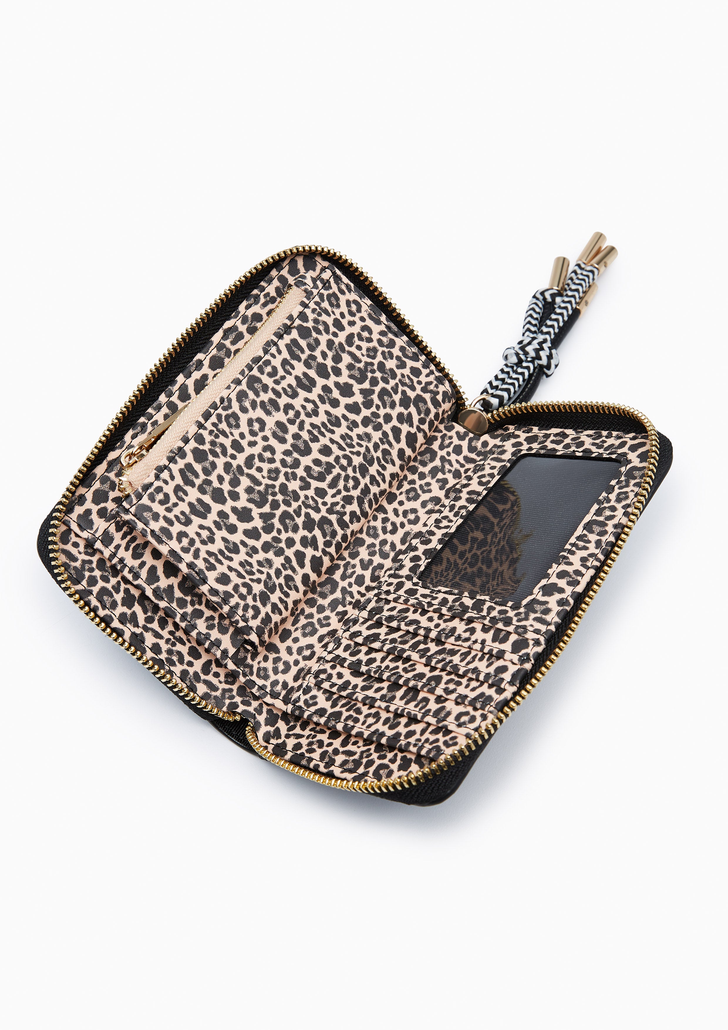 Lola Zip Semi Wallet Black