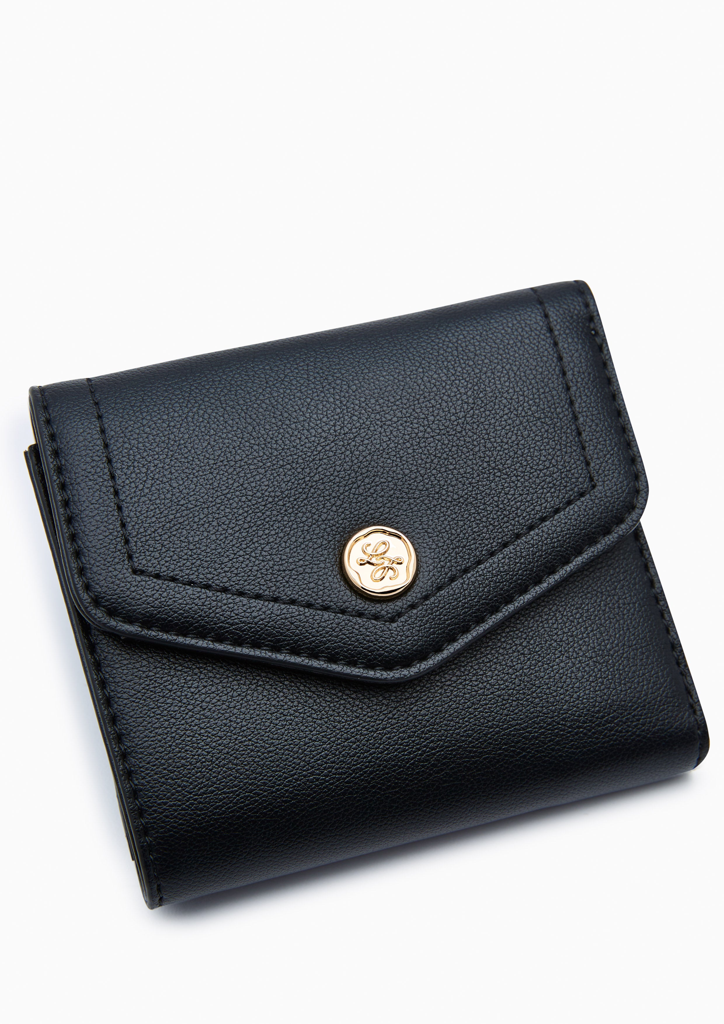Atelier Short Flap Wallet Black