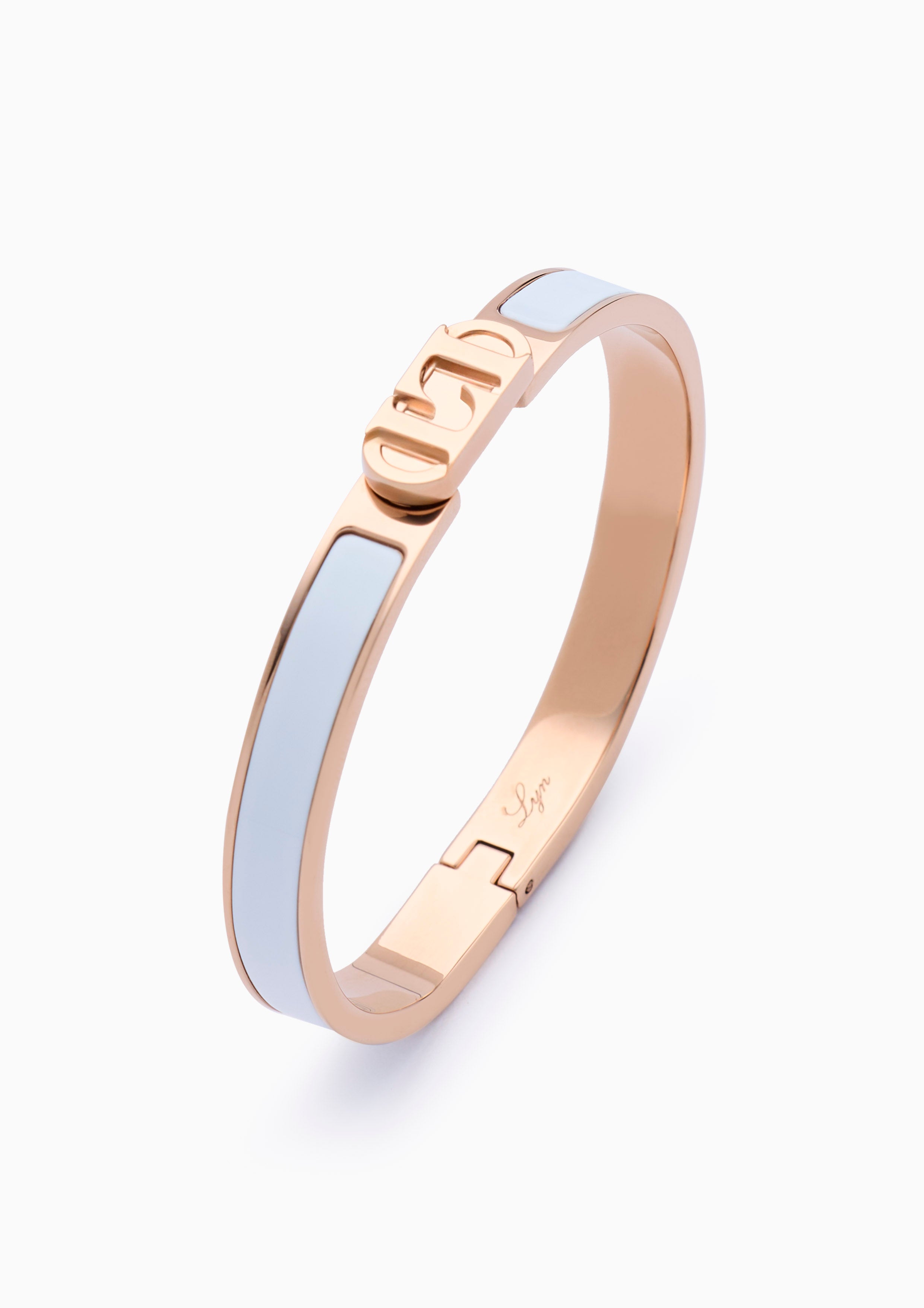 Miss Abigail Xs Bangle White/ Rose Gold