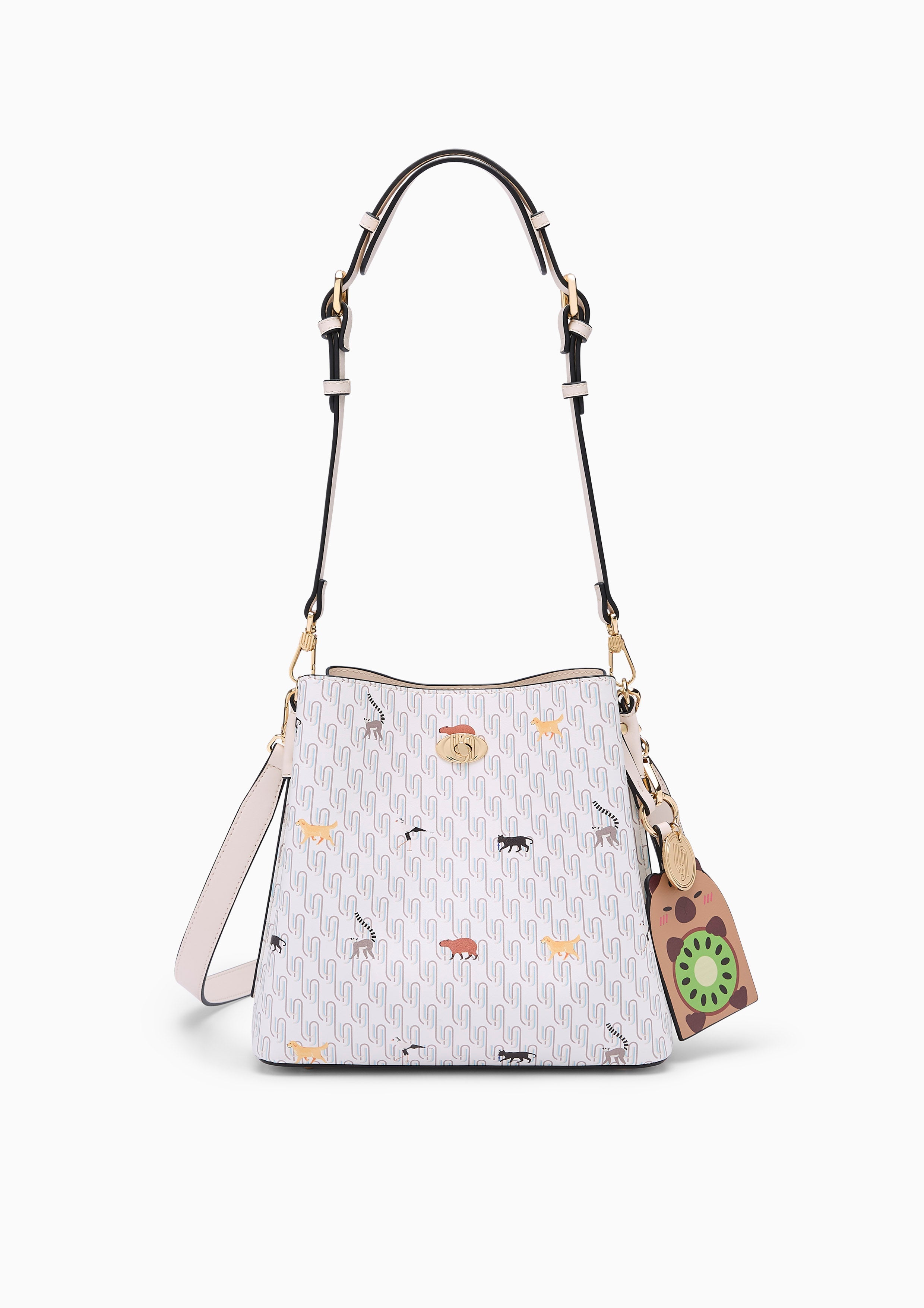 Amitie M Bucket Bag Printed Ivory