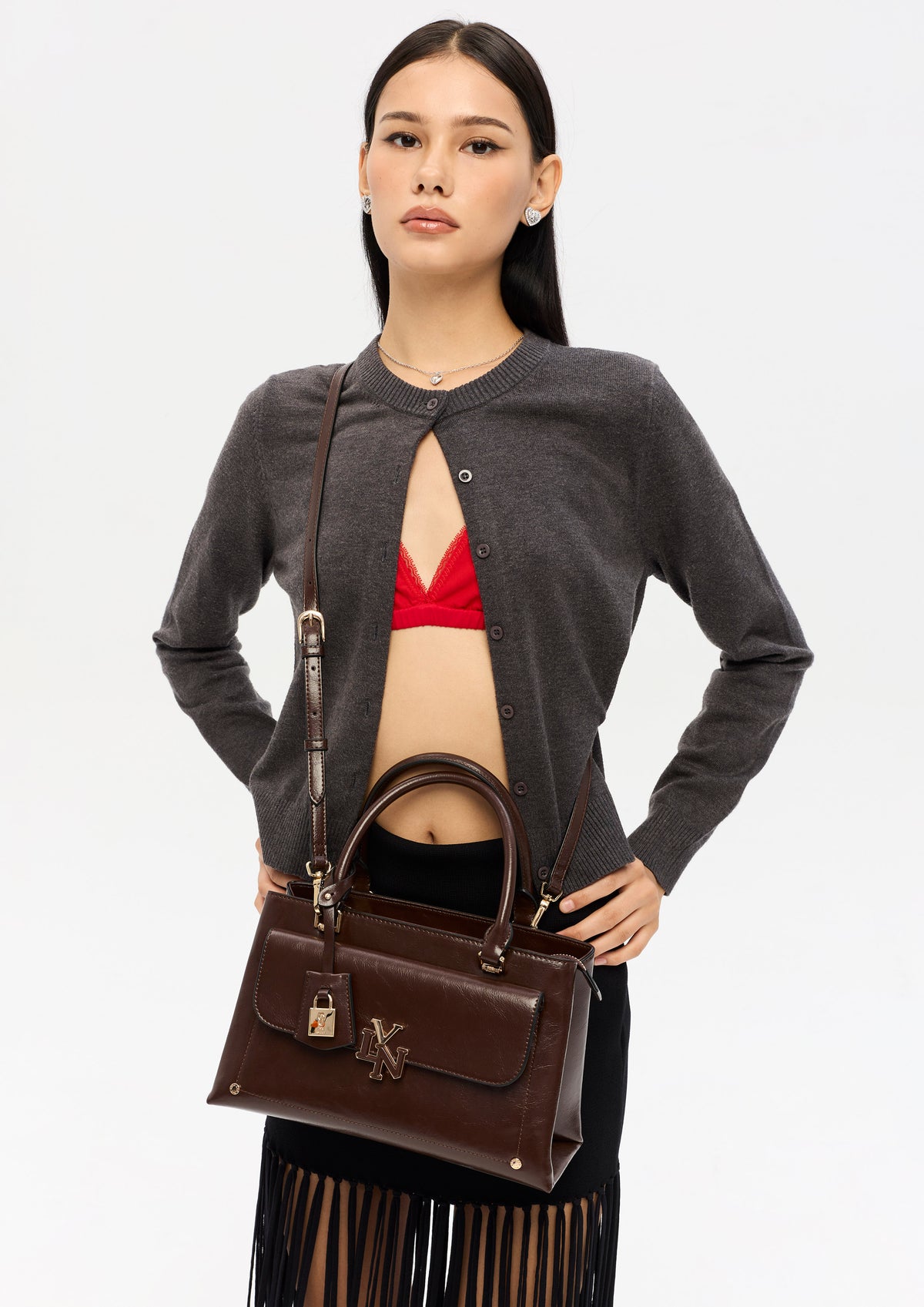 Carlino M Handbag Dark Brown
