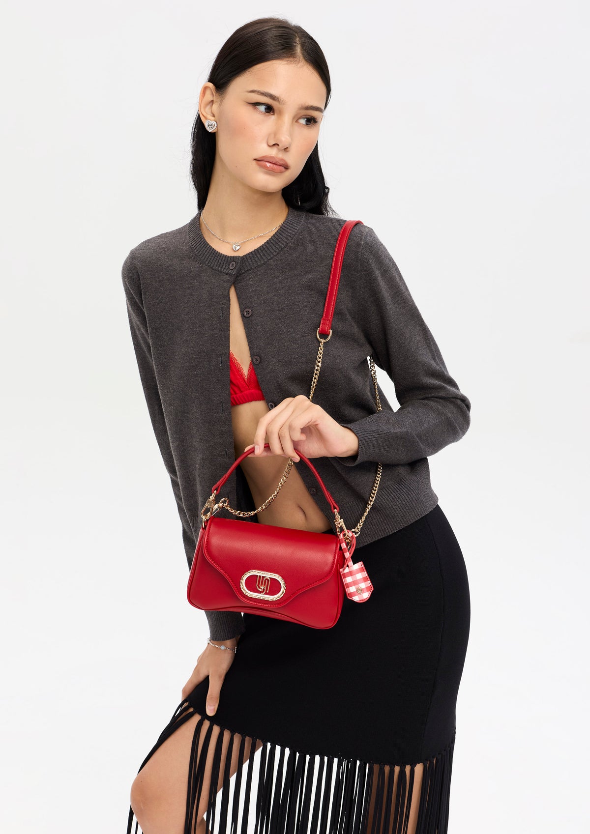Lisha S Top Handle Bag Red