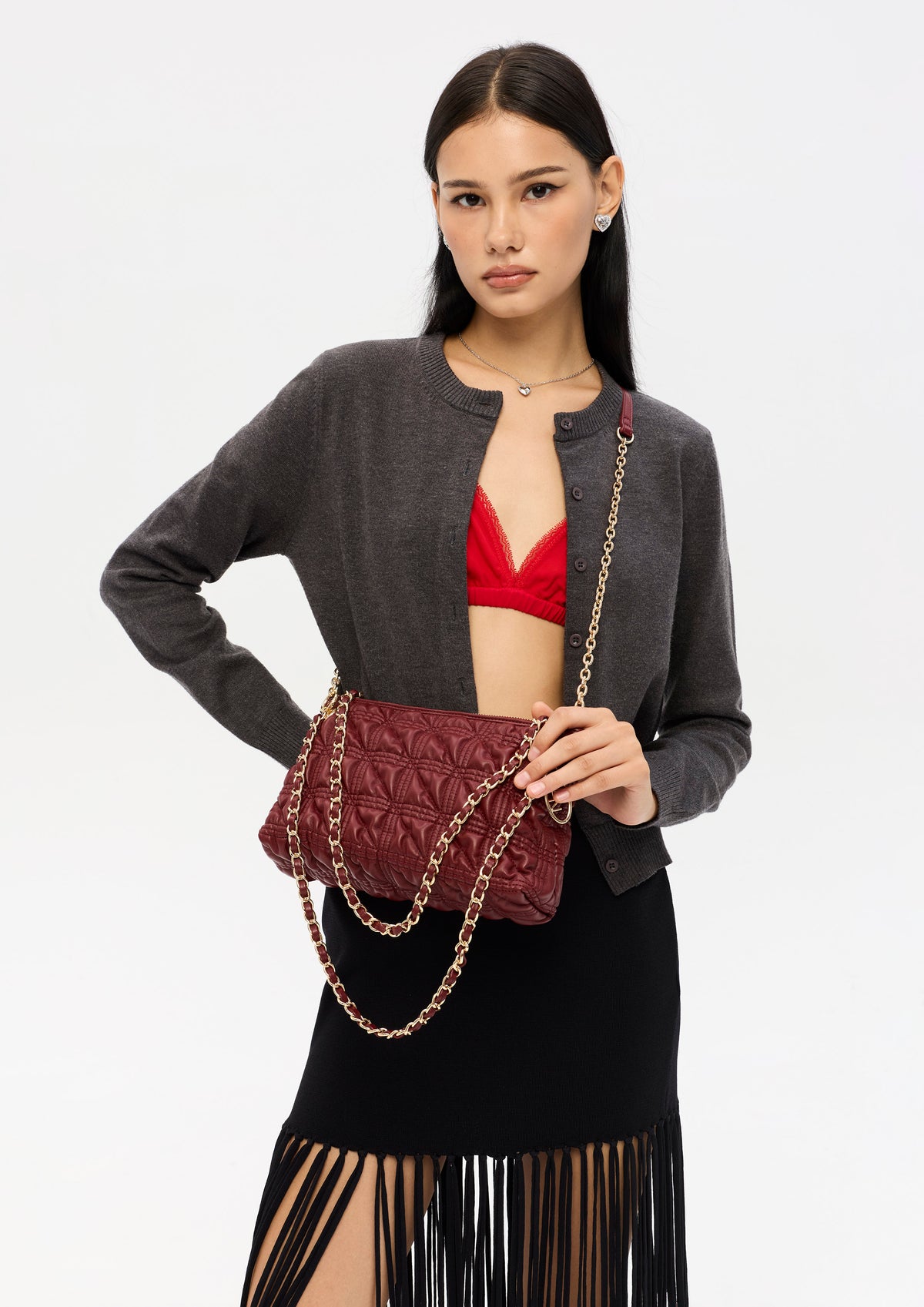 Panini S Shoulder Bag Dark Red