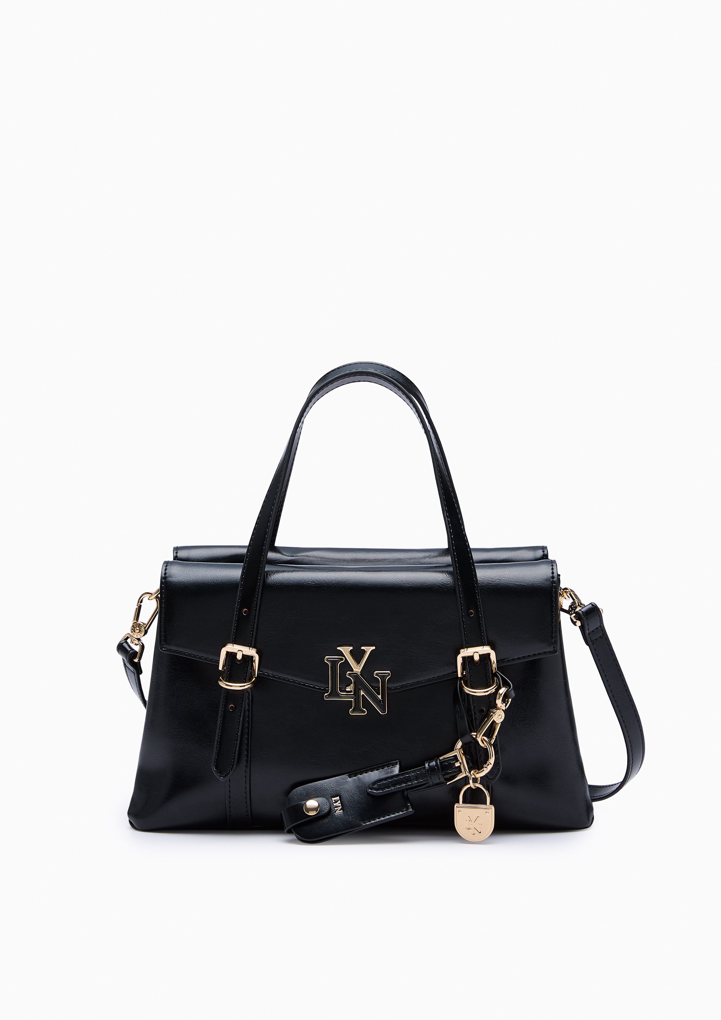Lenae M Top Handle Bag Black
