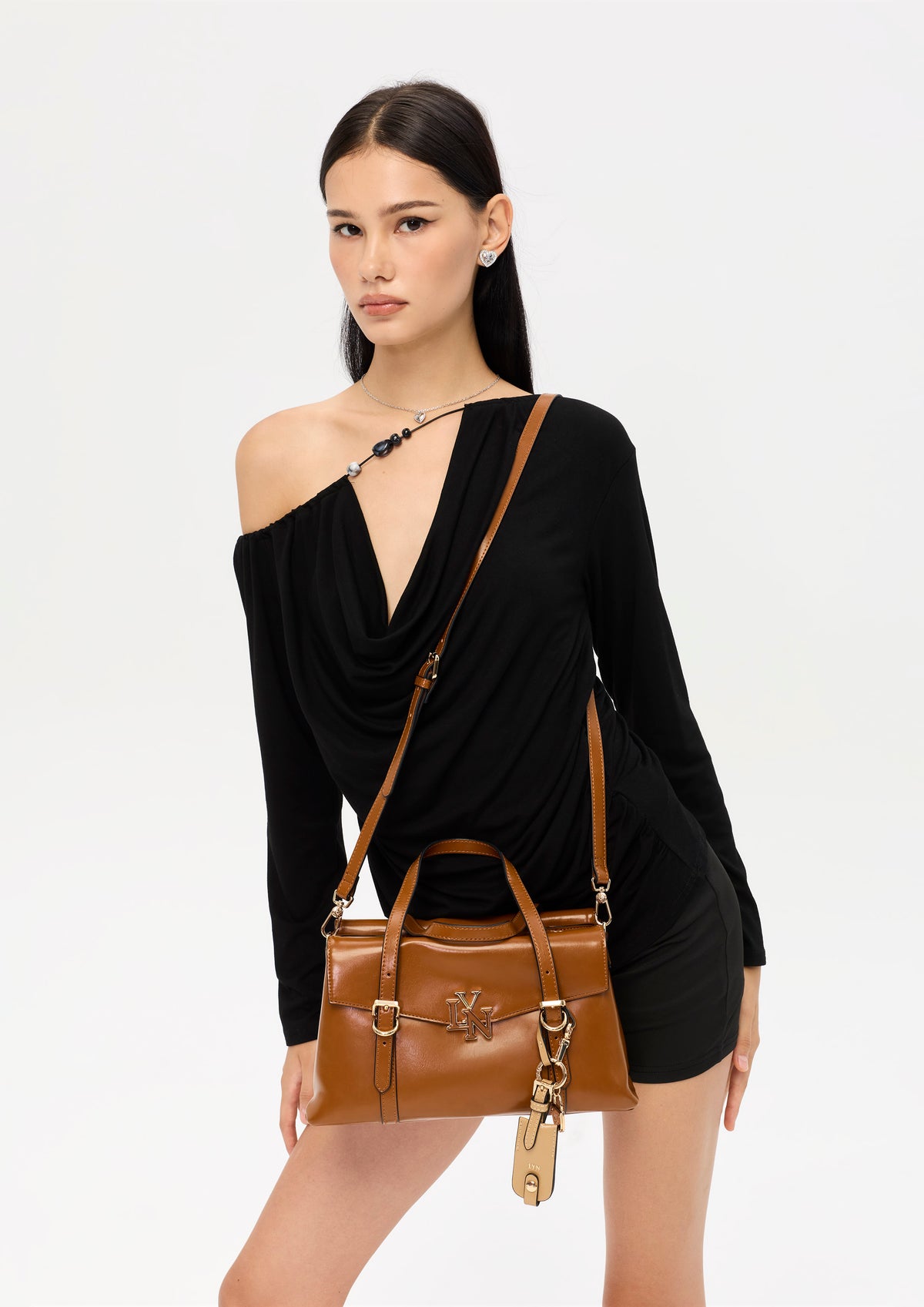 Lenae M Top Handle Bag Brown