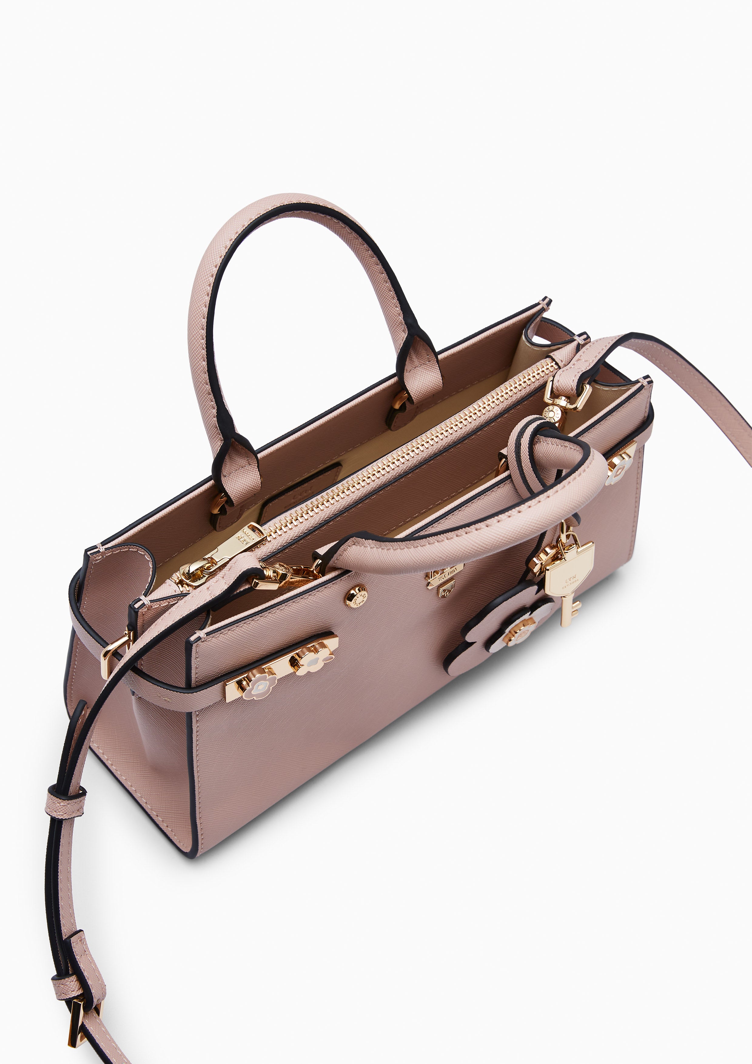 Poppy Fineness M Long Handle Bag Nude