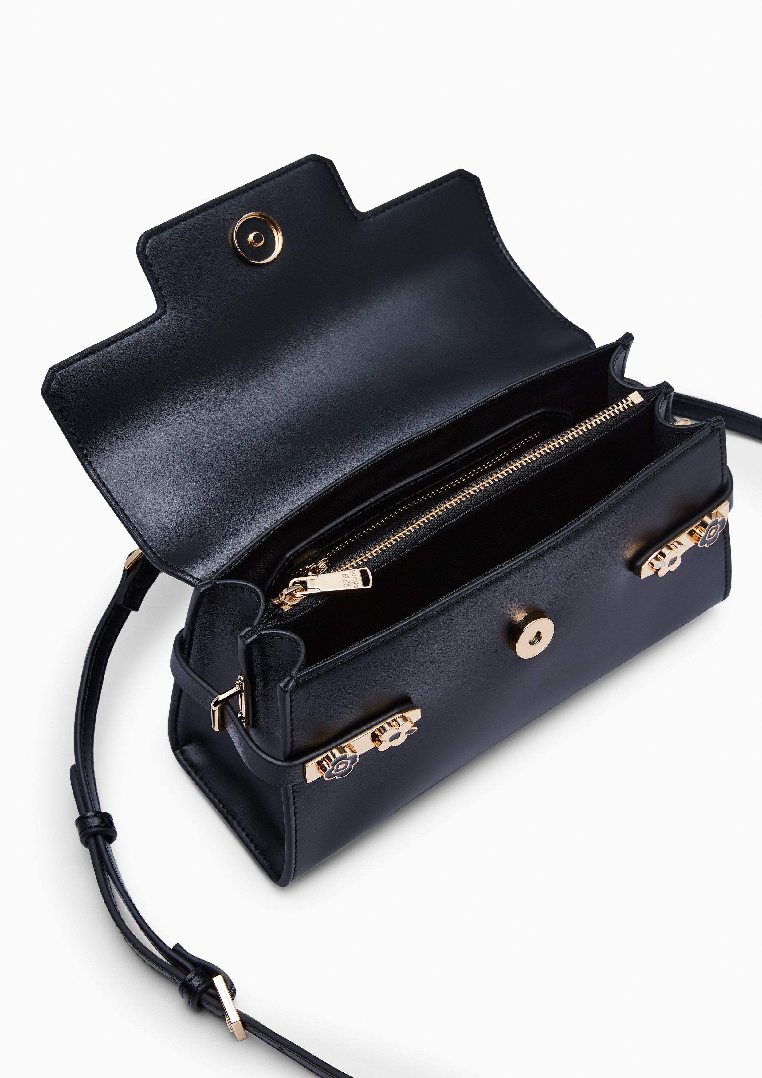Poppy Fineness M Top Handle Bag Black
