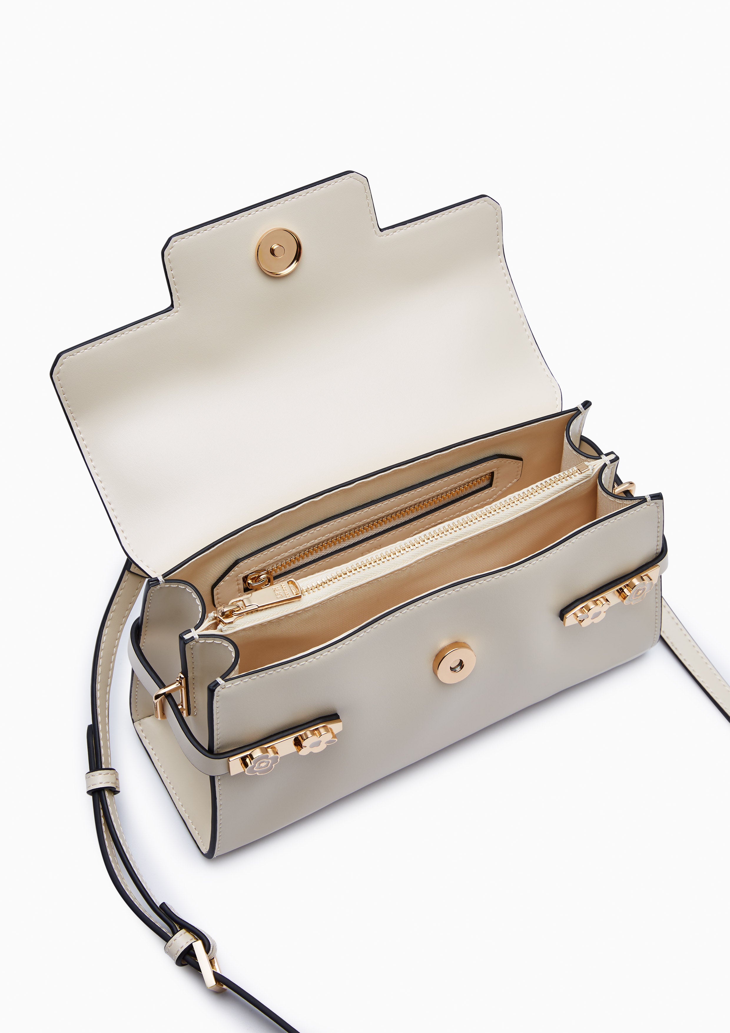Poppy Fineness M Top Handle Bag Ivory