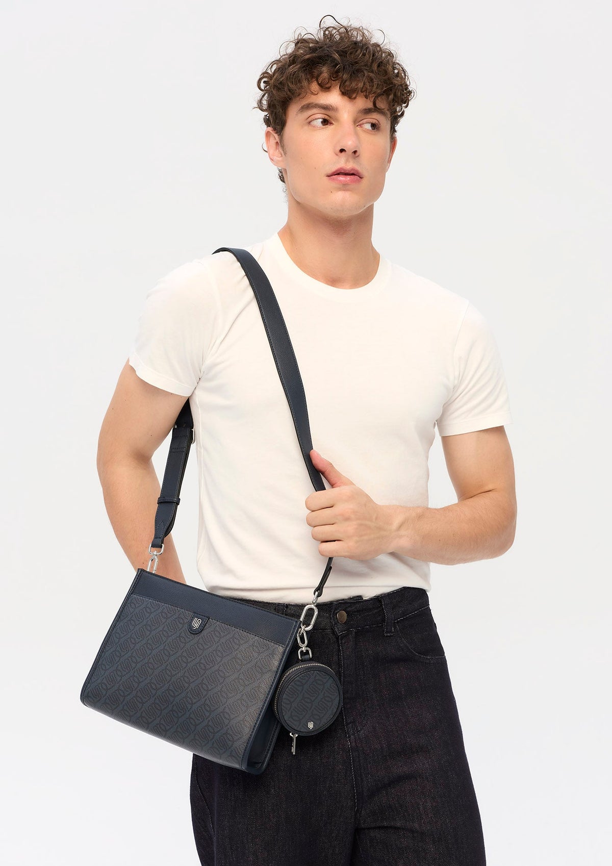 Tyler Infinite M Clutch Printed Navy