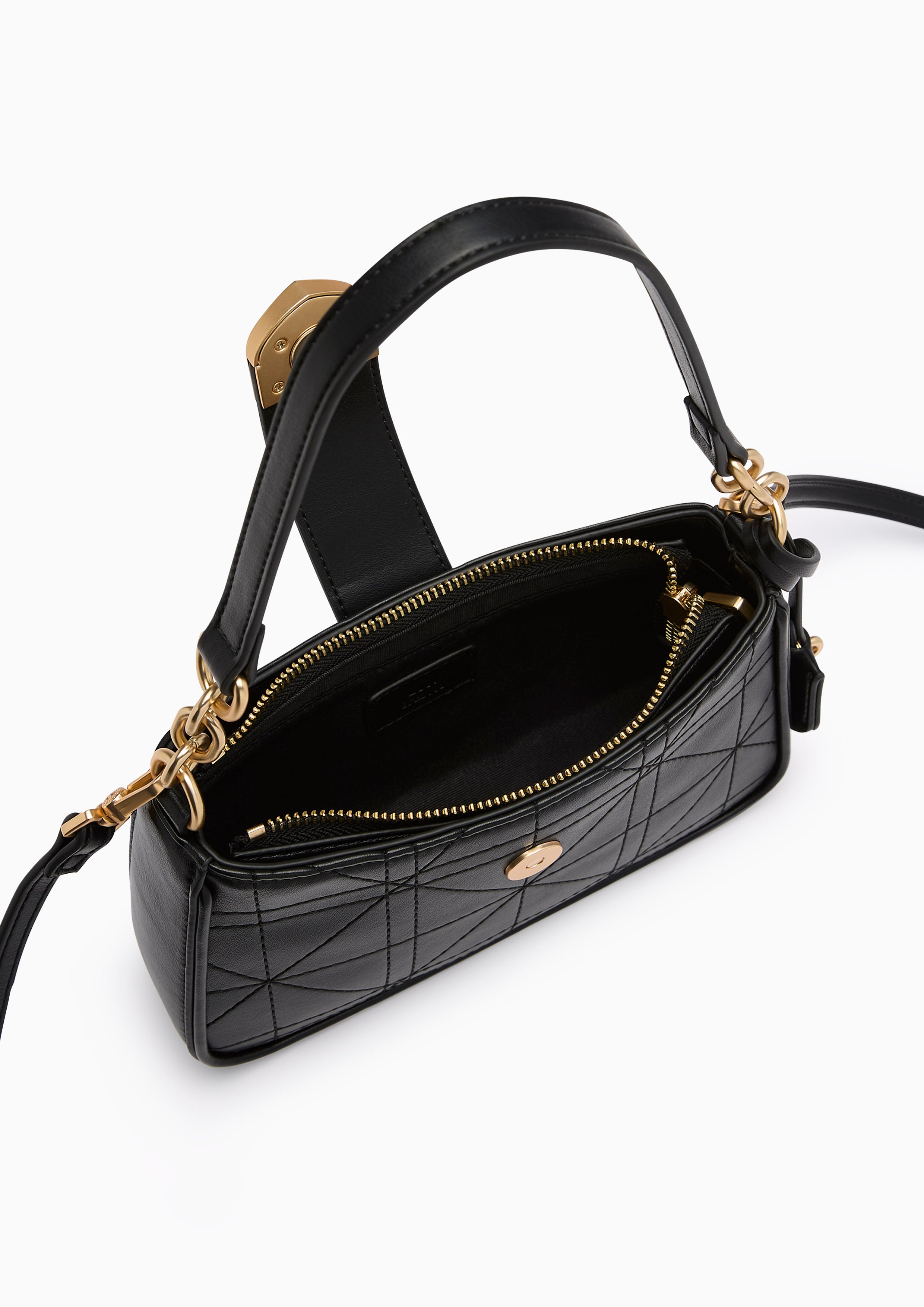 Athella Grid S Shoulder Bag Black