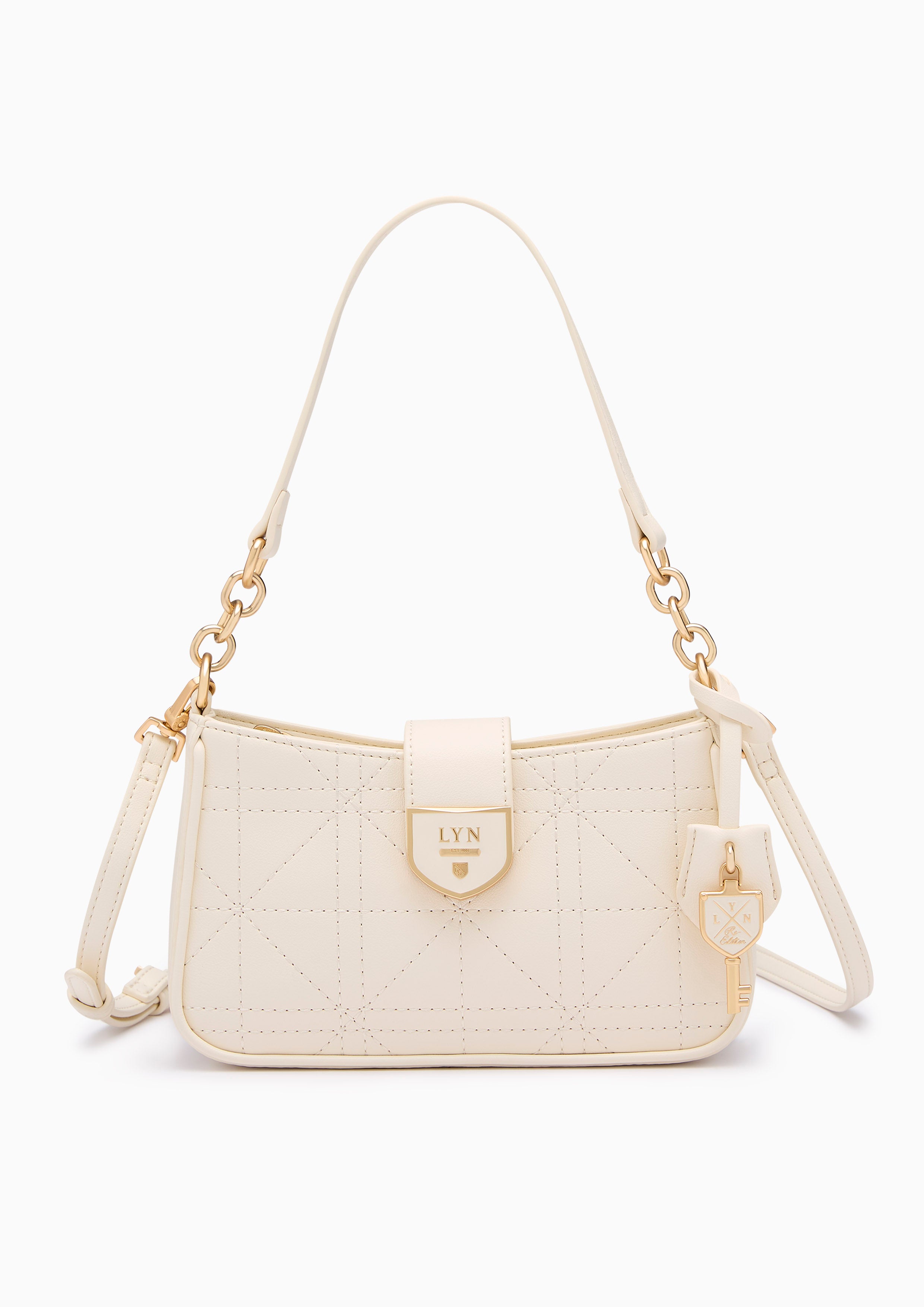 Athella Grid S Shoulder Bag Ivory