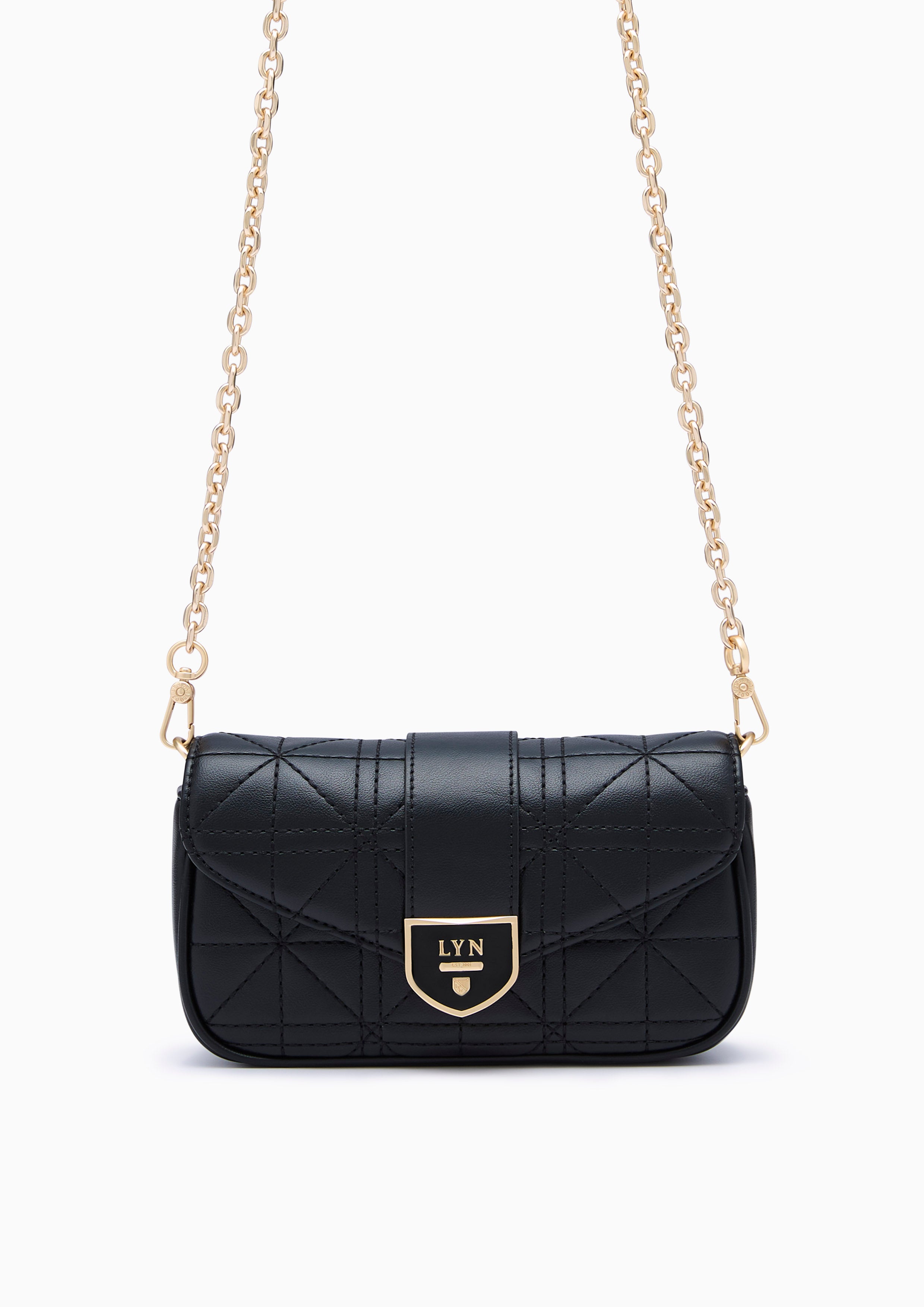 Re-Edit Acasia Grid Mini Bag Black