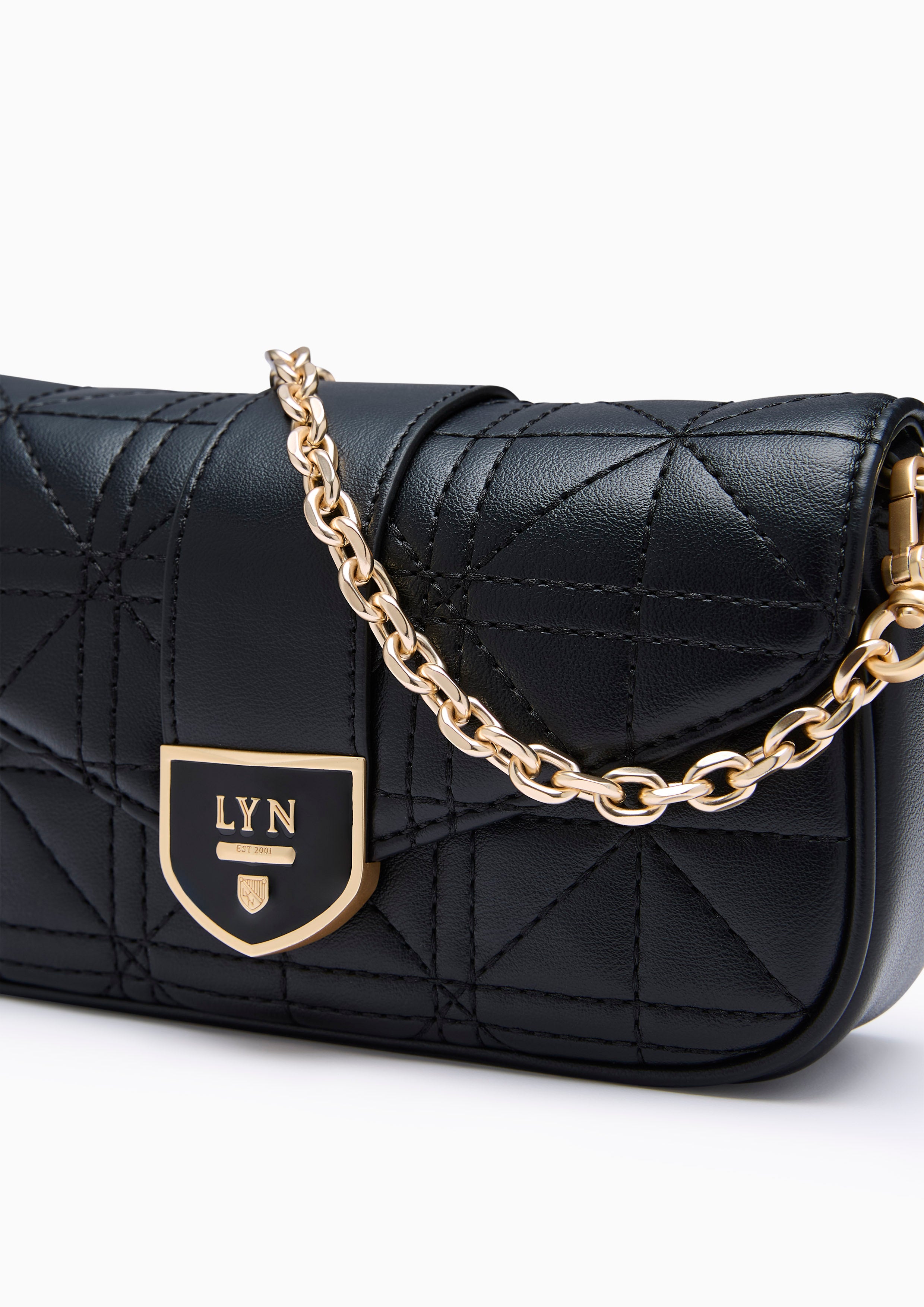 Re-Edit Acasia Grid Mini Bag Black