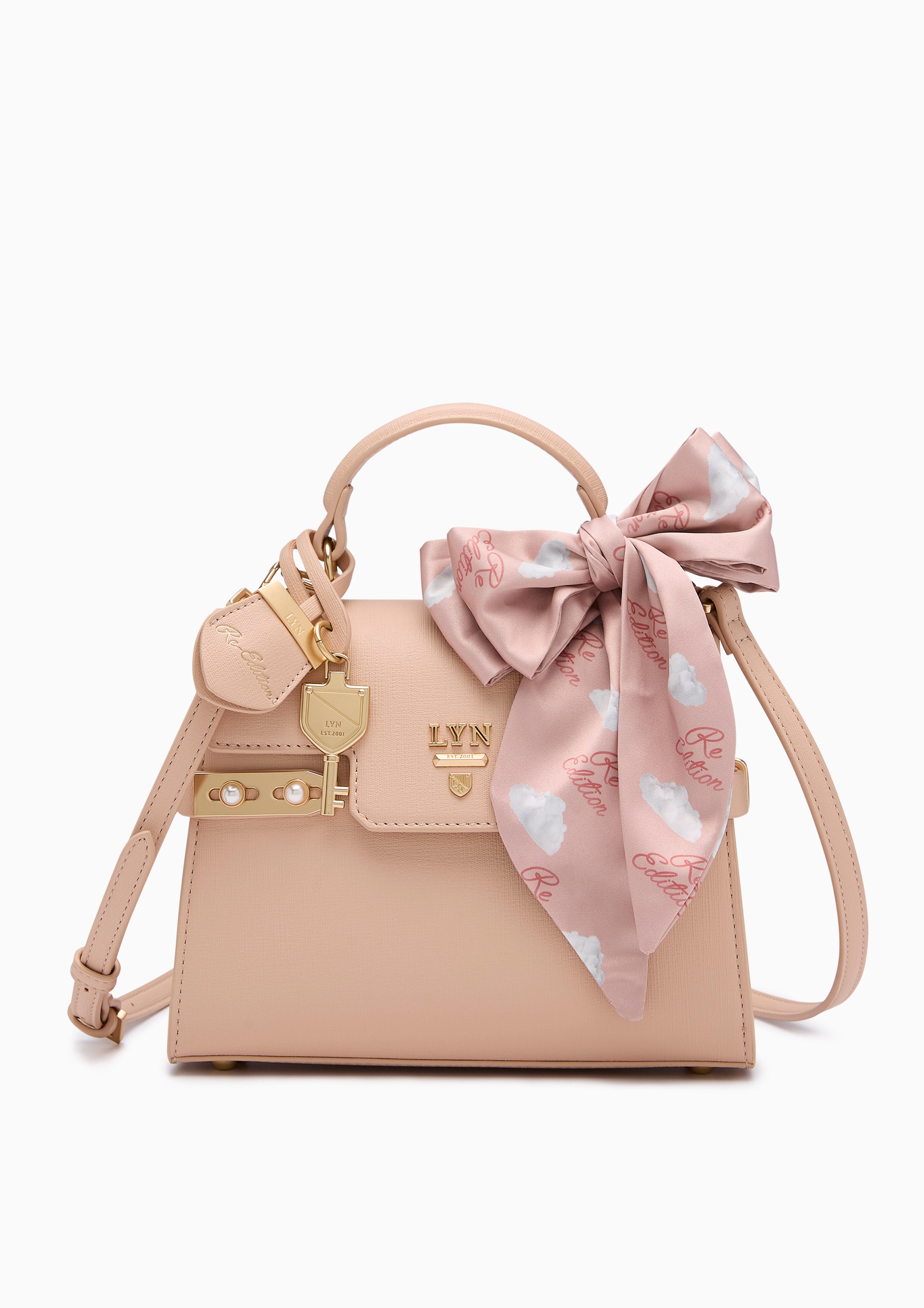 Lady Fineness S Top Handle Bag Nude