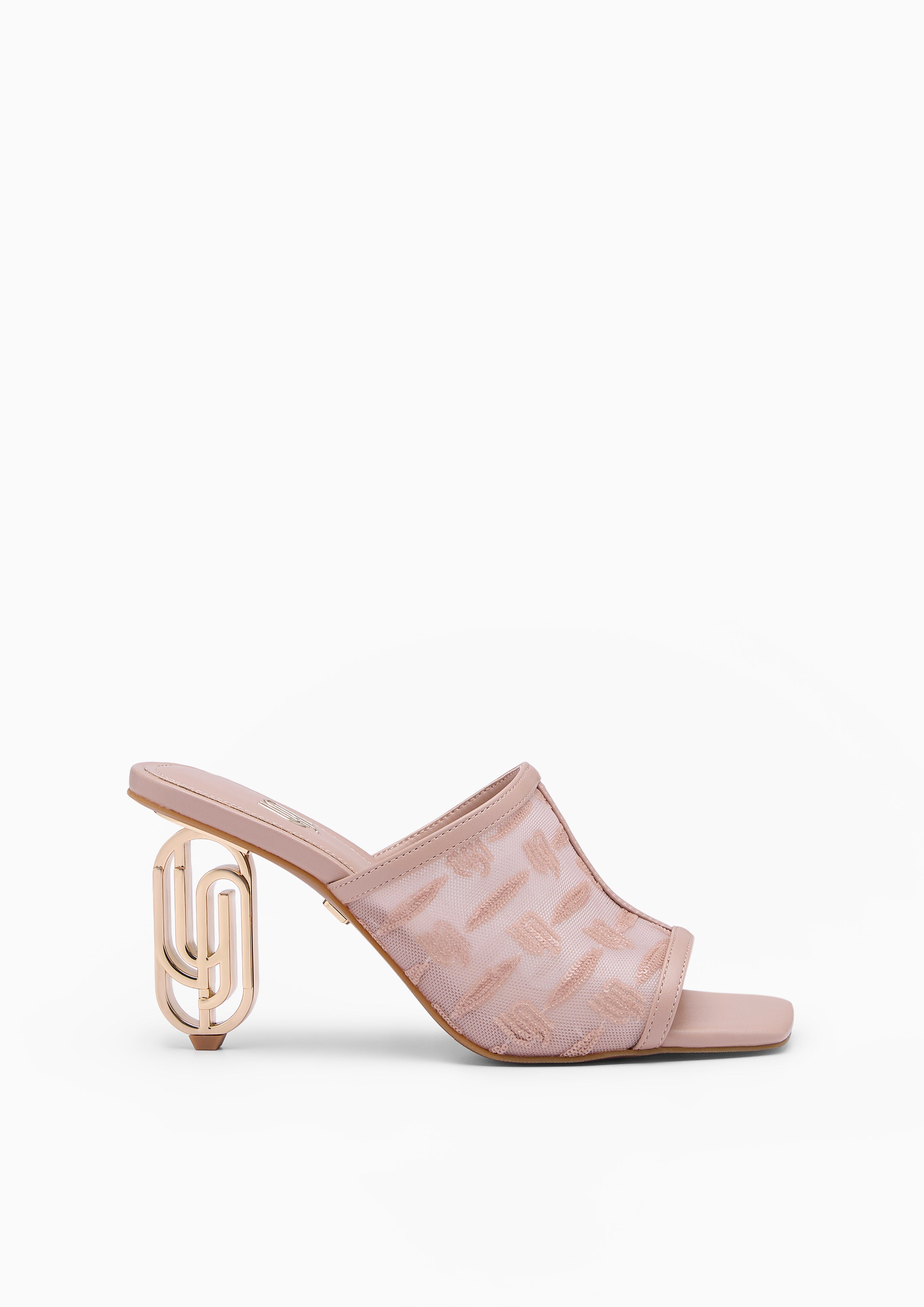 Intention High Heel Mules Nude