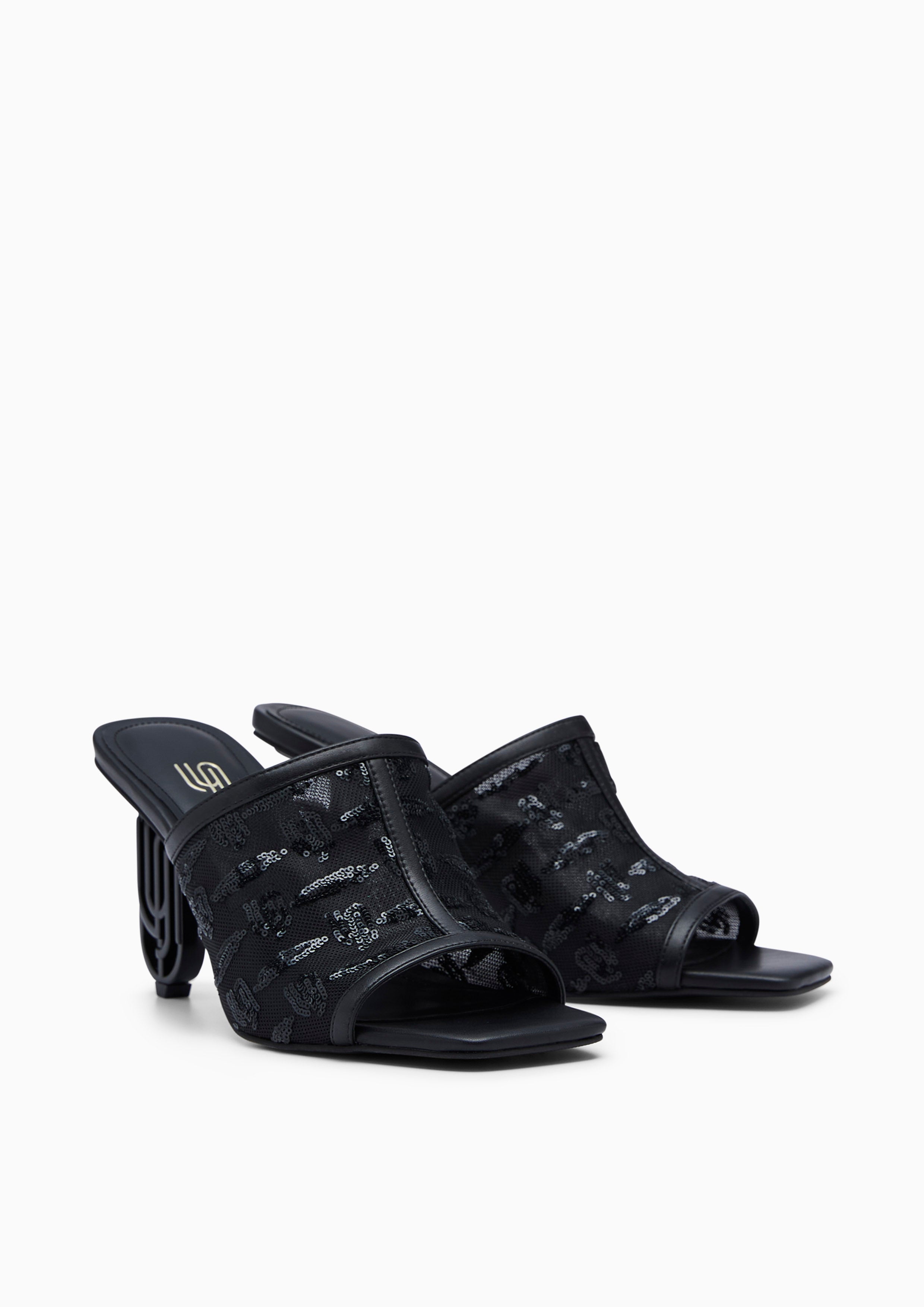 Intention High Heel Mules Black