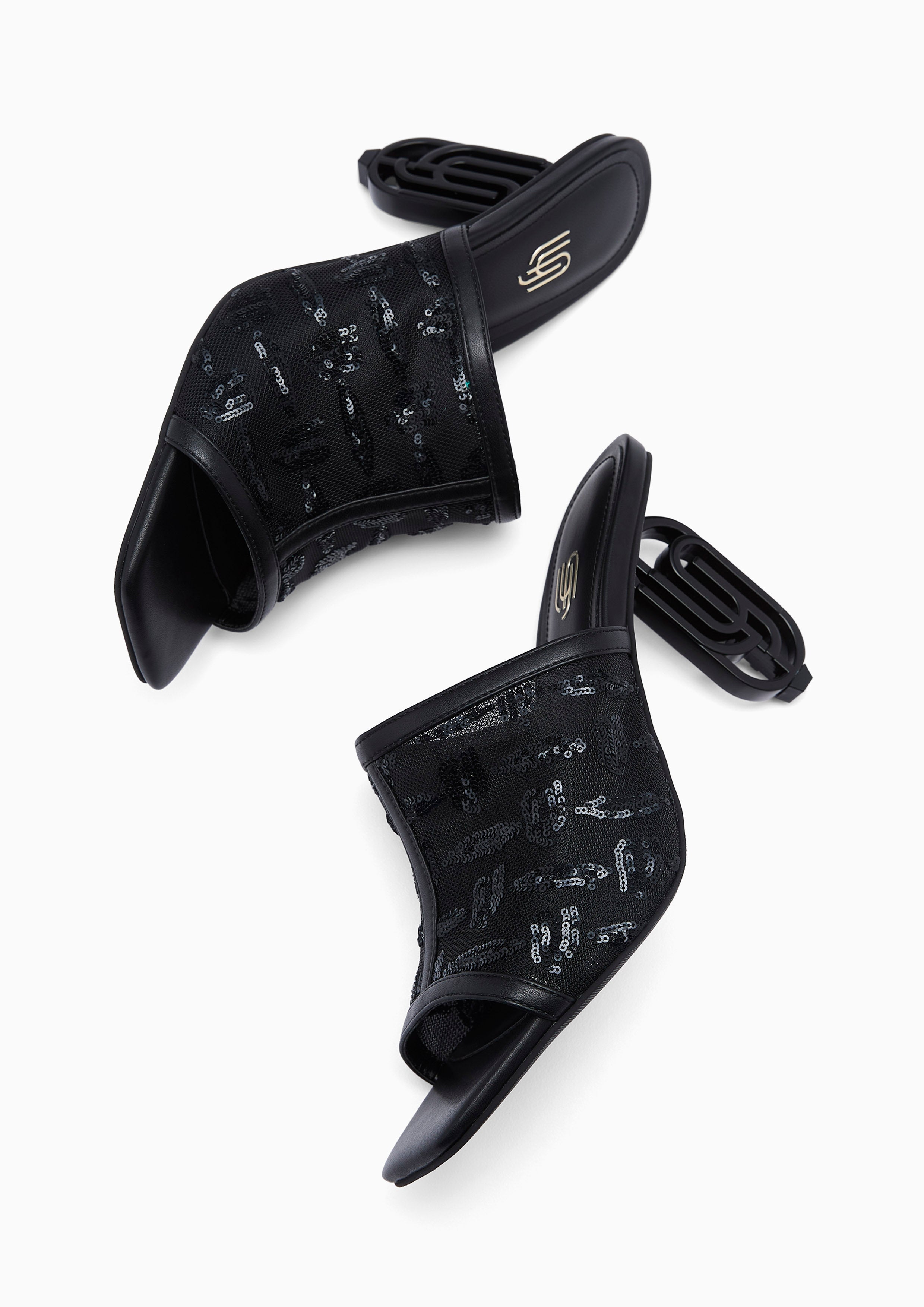 Intention High Heel Mules Black