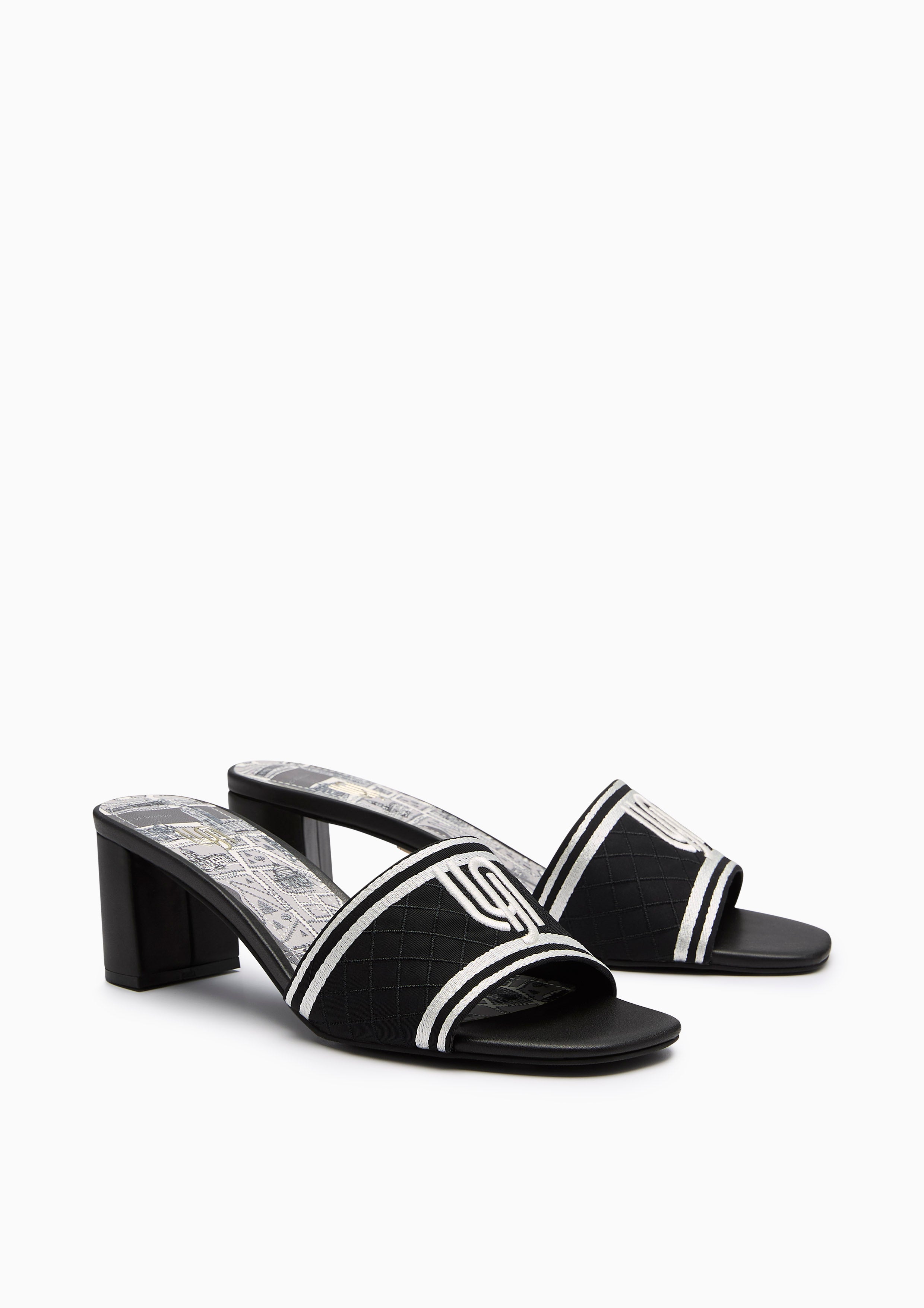 Maiden Map Infinite Mid Heel Sandal Black
