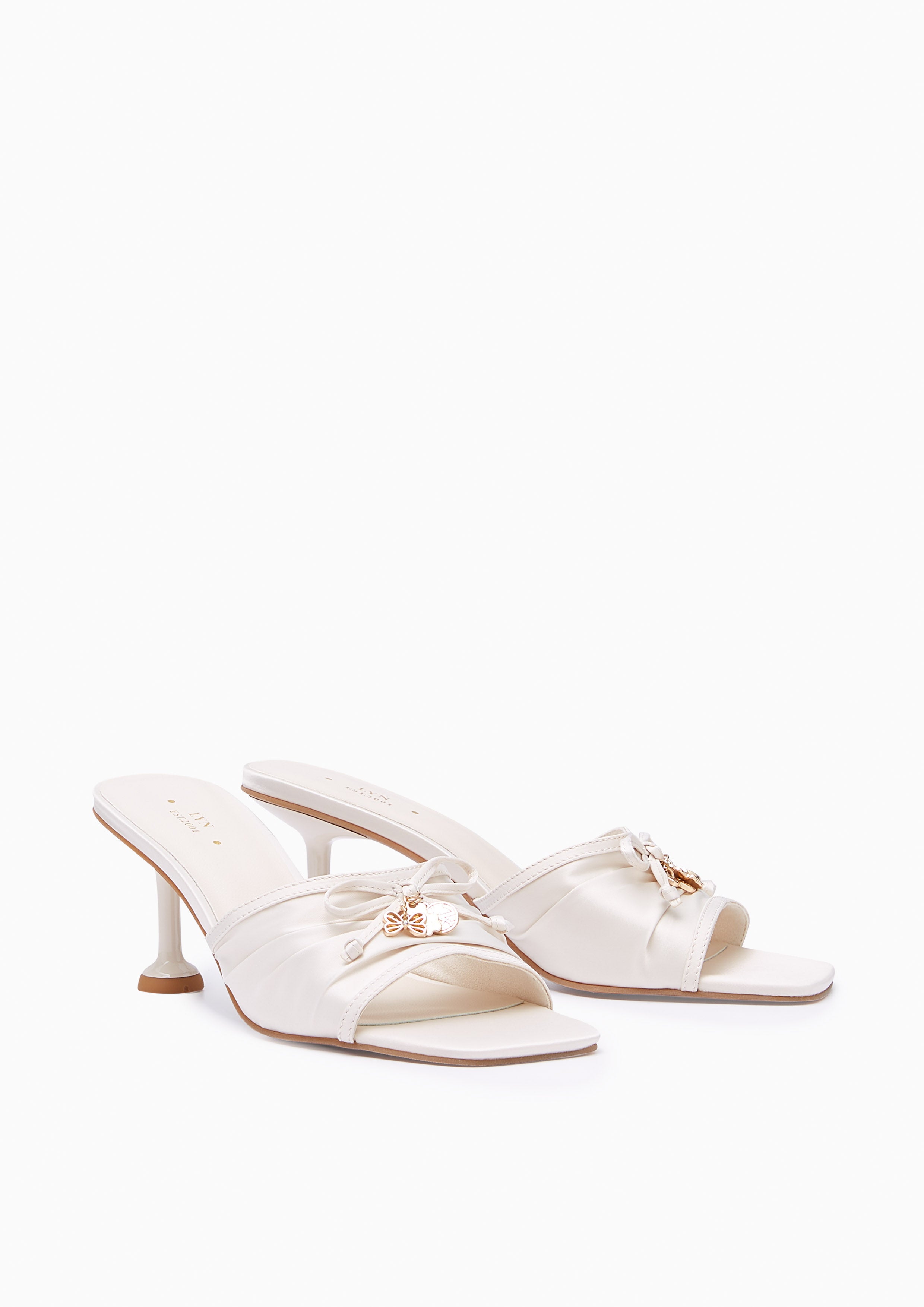 Laurel Mid Heel Sandal Ivory