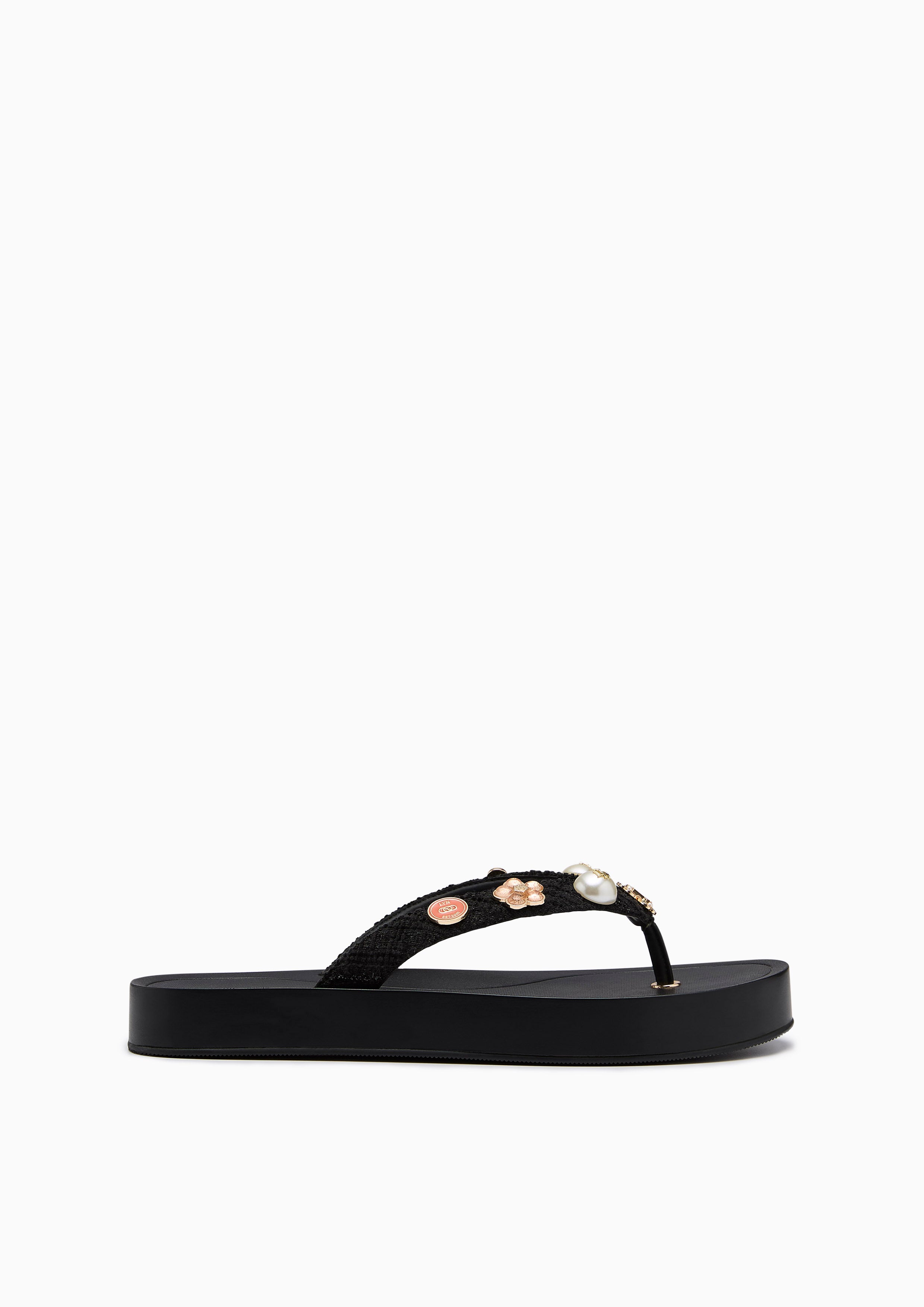 Calista Thong Flat Sandal Black