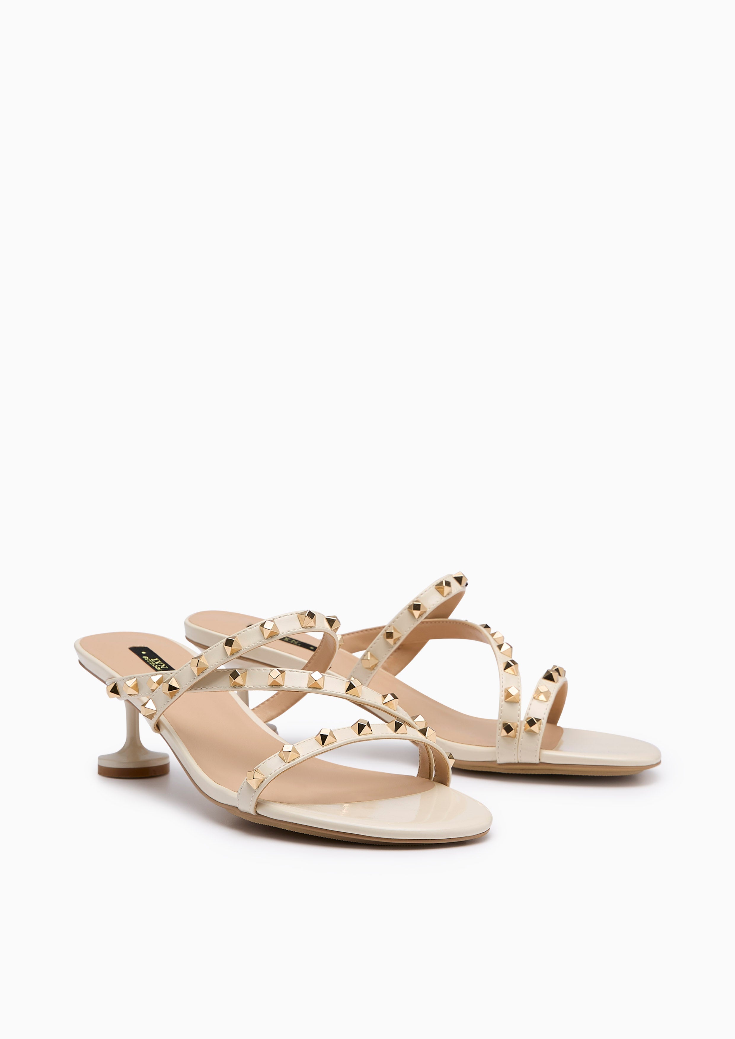 Linda Cross Heel Sandal Ivory