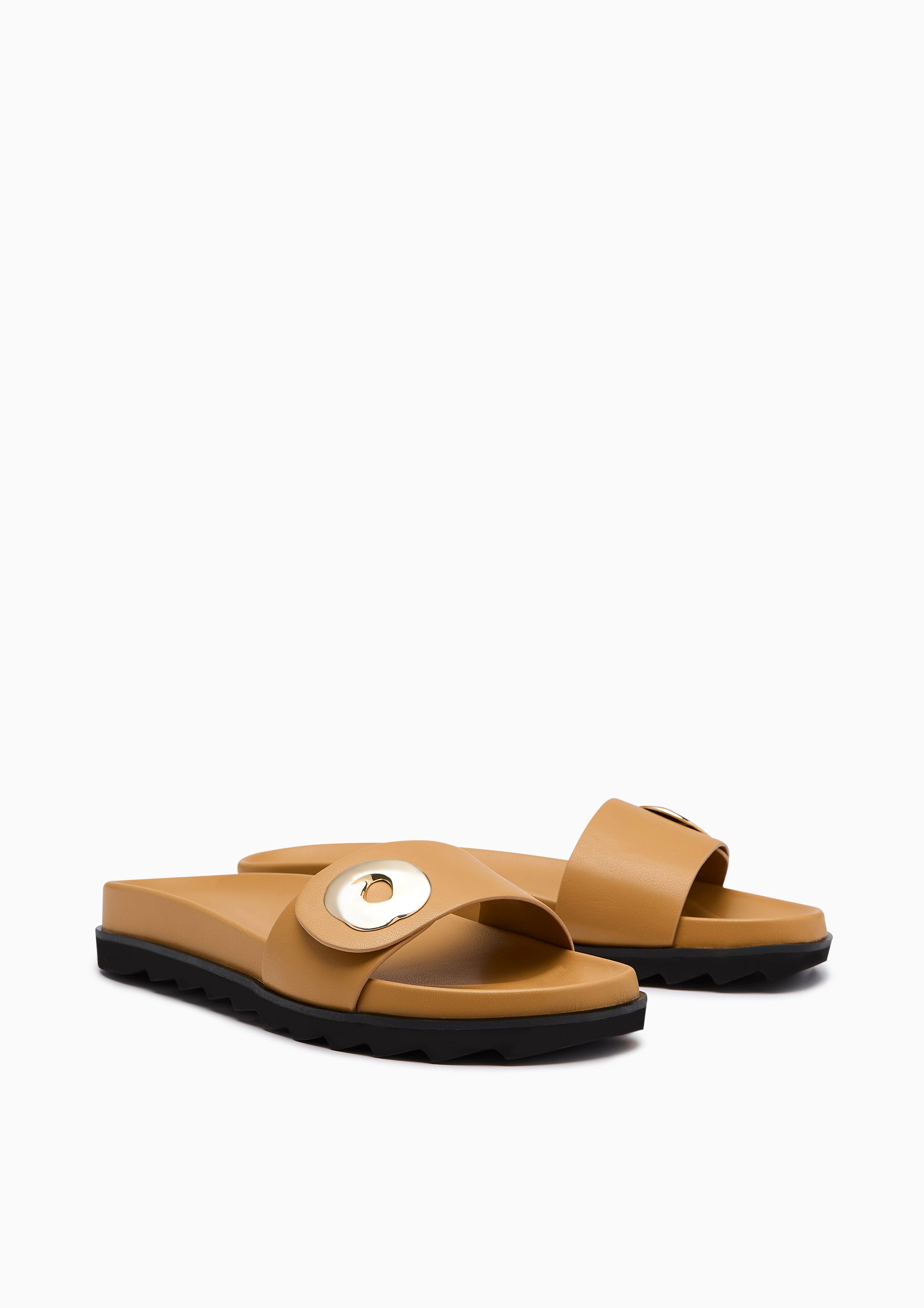 Lay Flat Sandal Brown