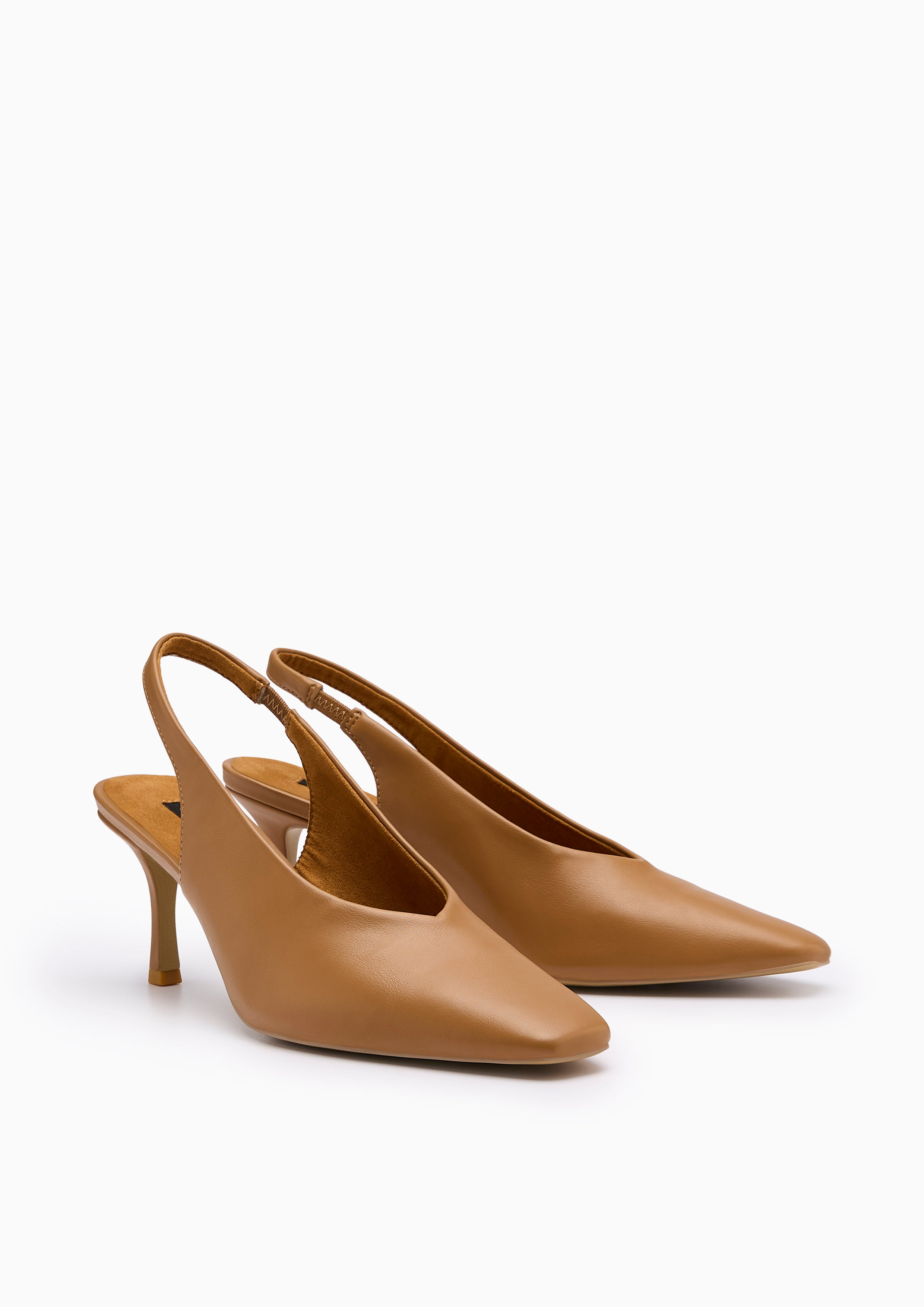 Sandie Slingback Heel Brown