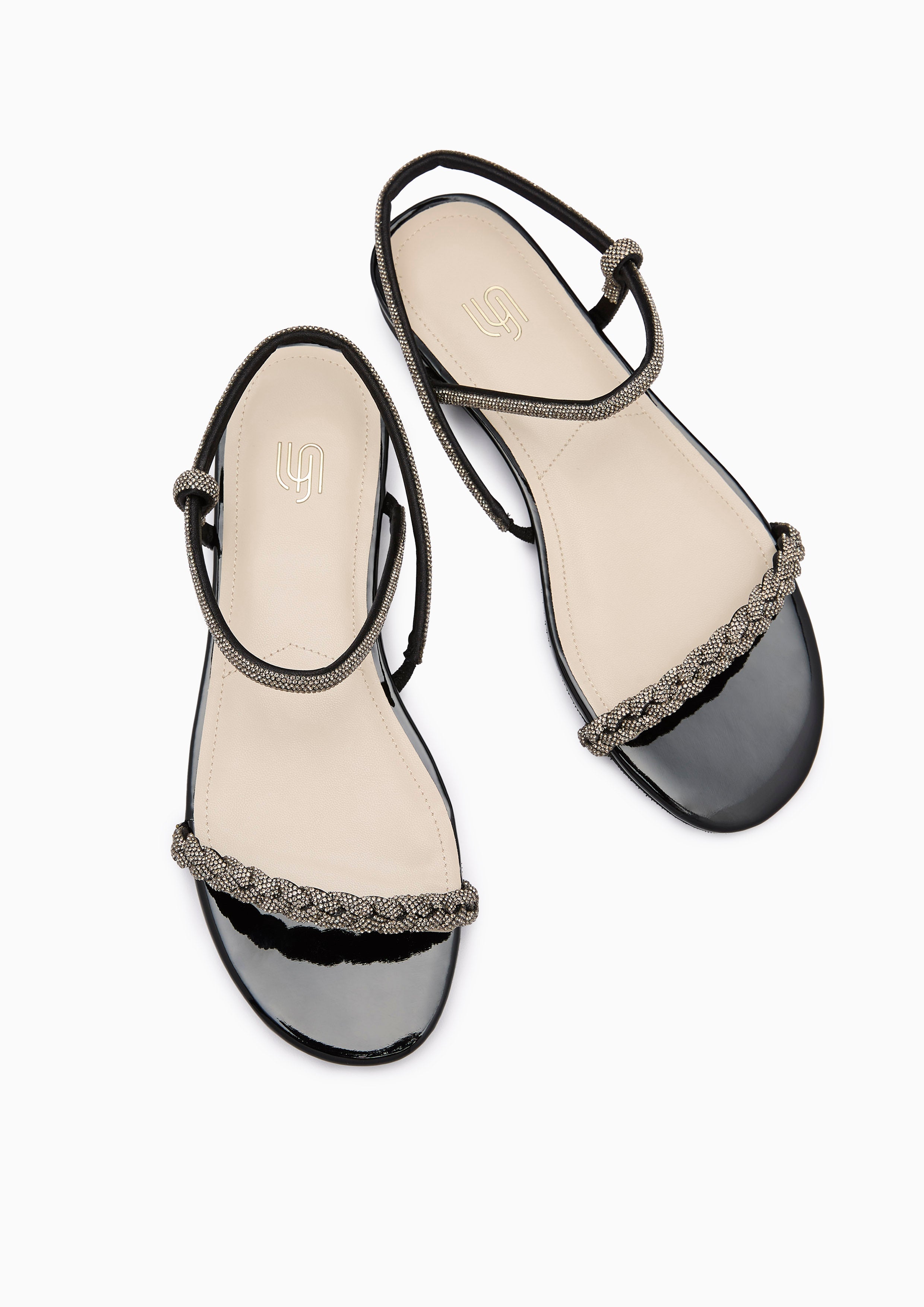 Promise Infinite Flat Sandal Black