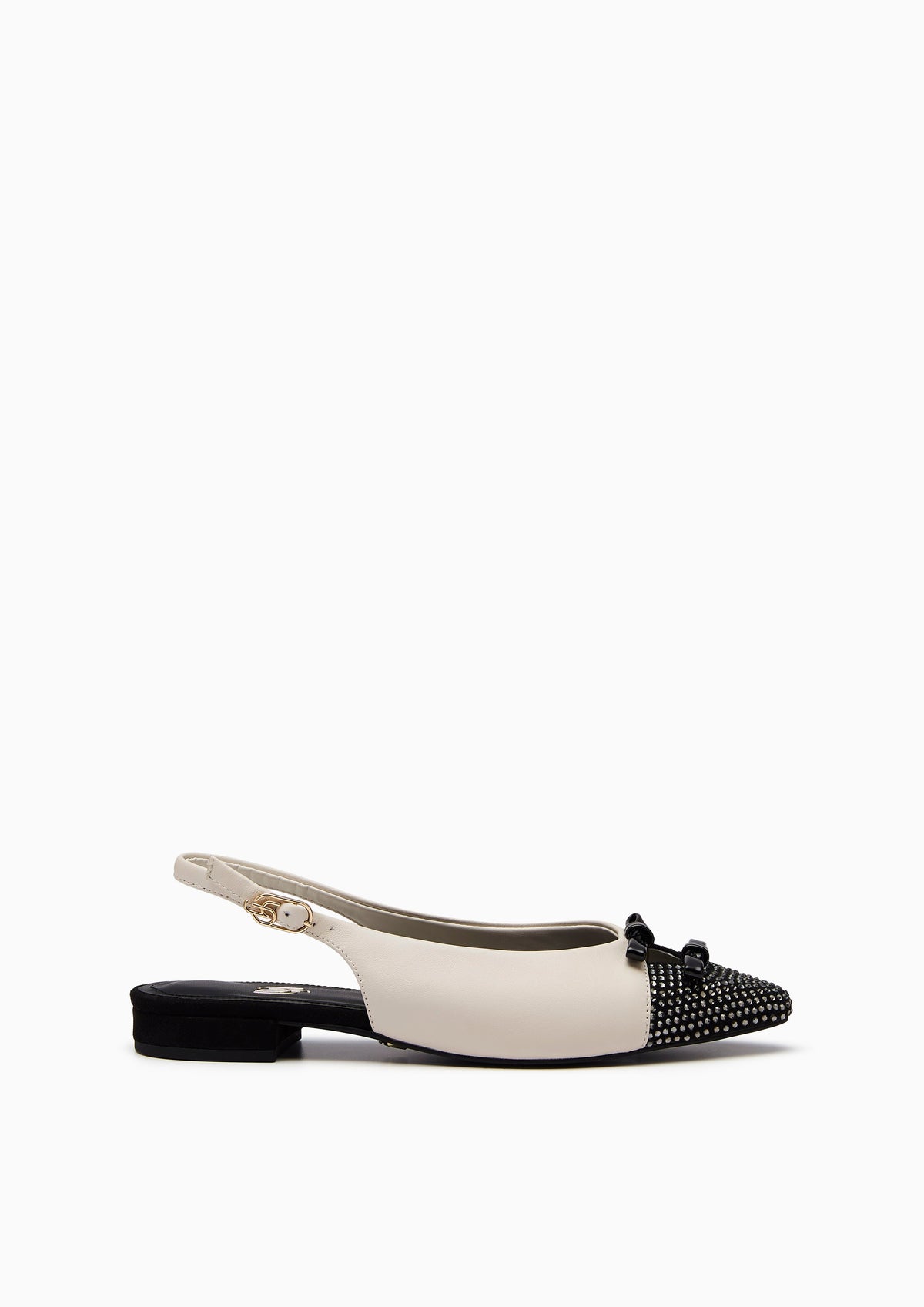 Lindsay Gem Infinite Slingback Flats Ivory