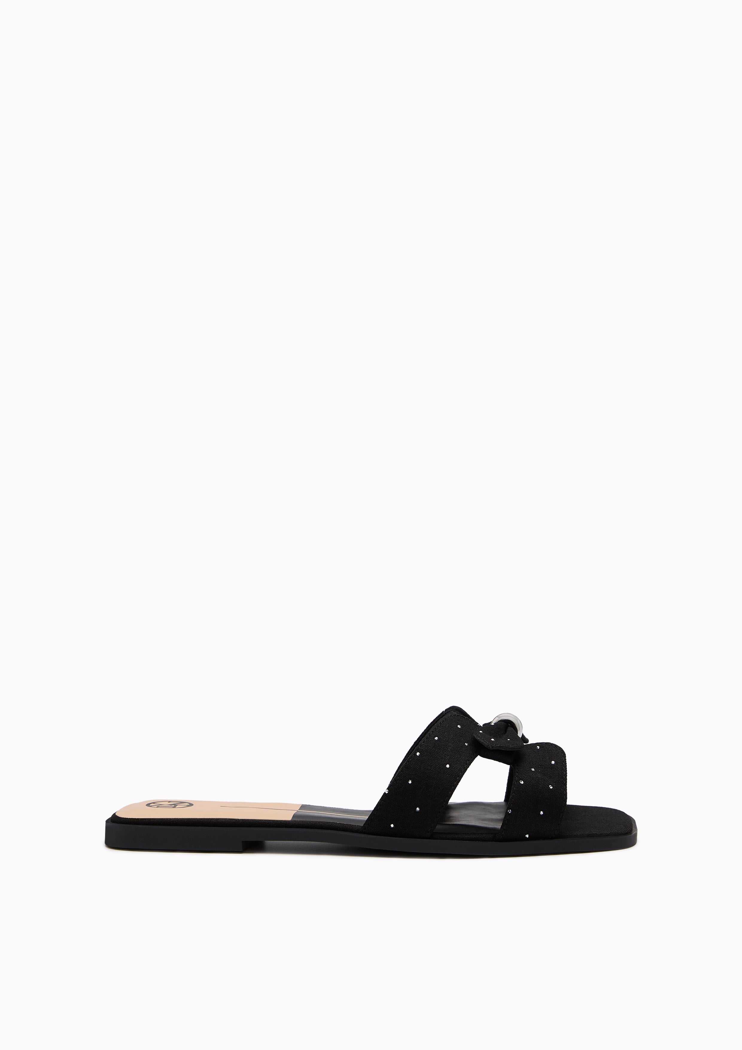 Hey Bow Flat Sandal Black