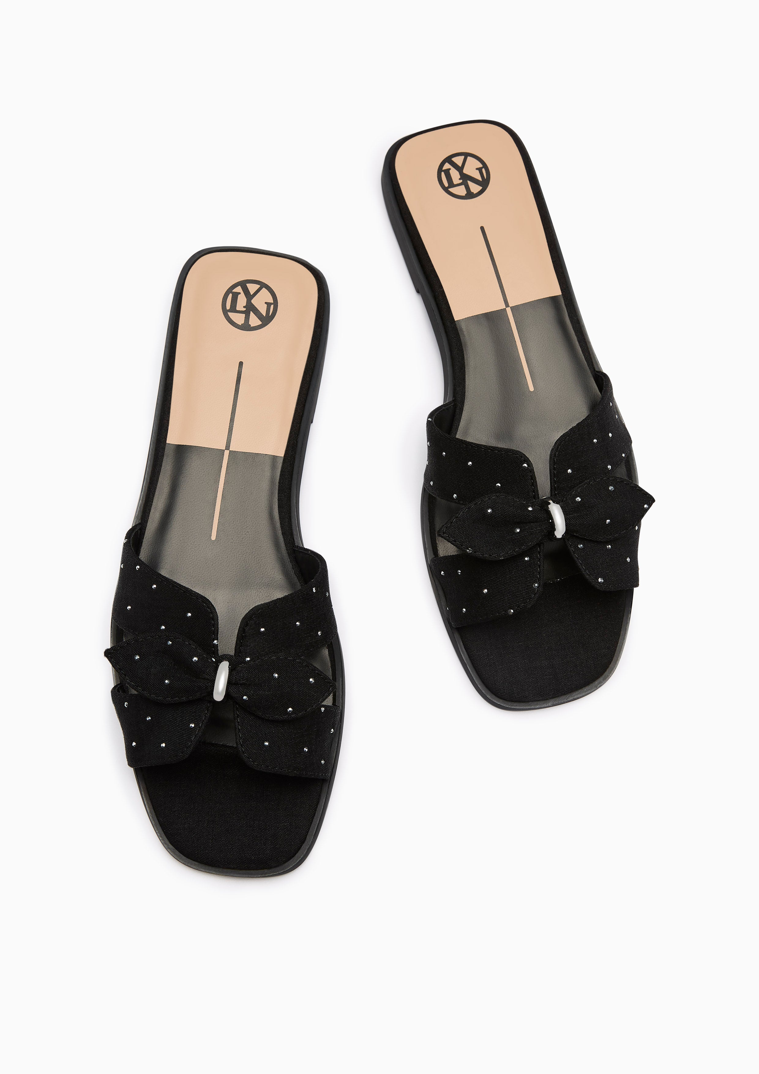 Hey Bow Flat Sandal Black