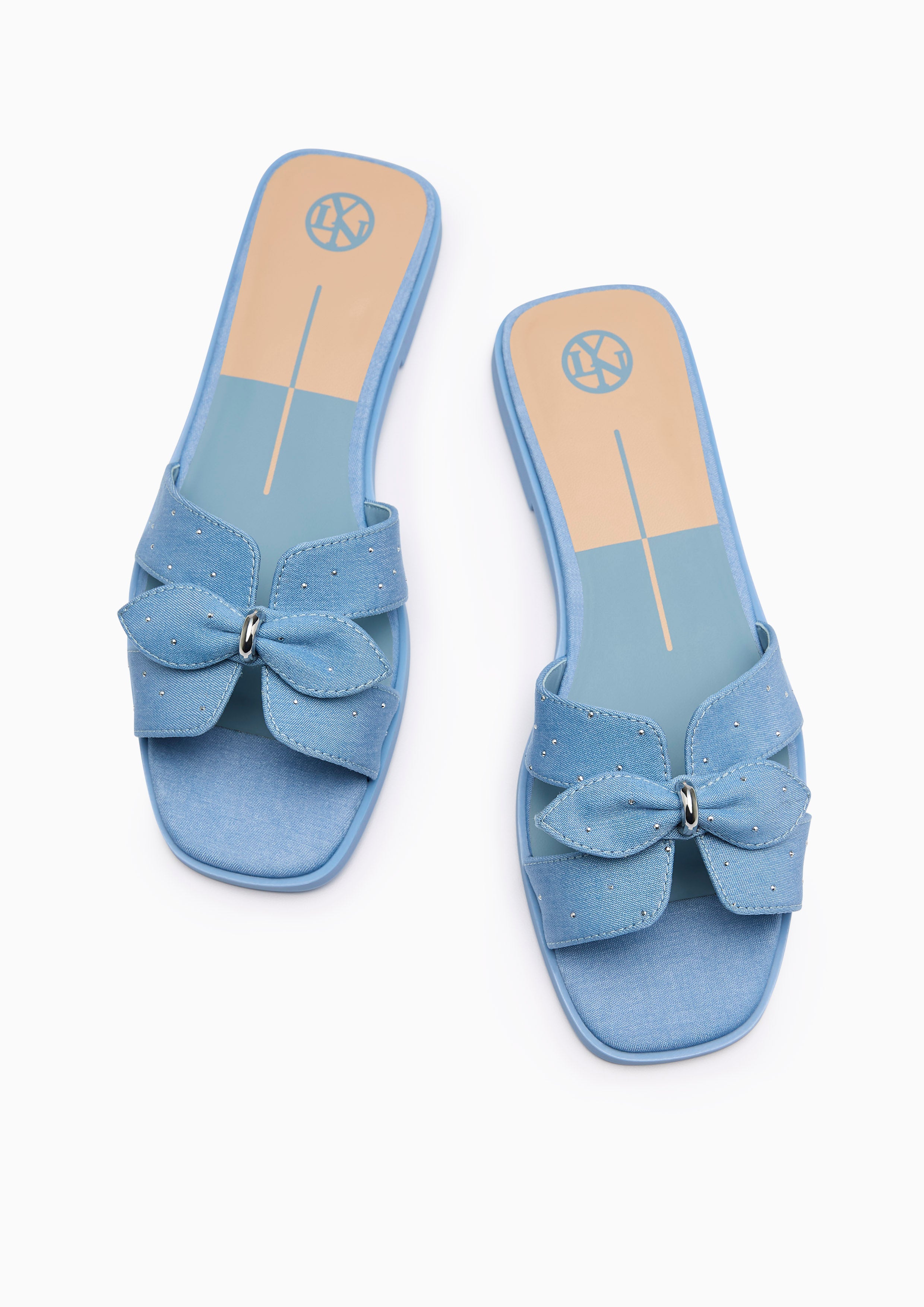 Hey Bow Flat Sandal Blue