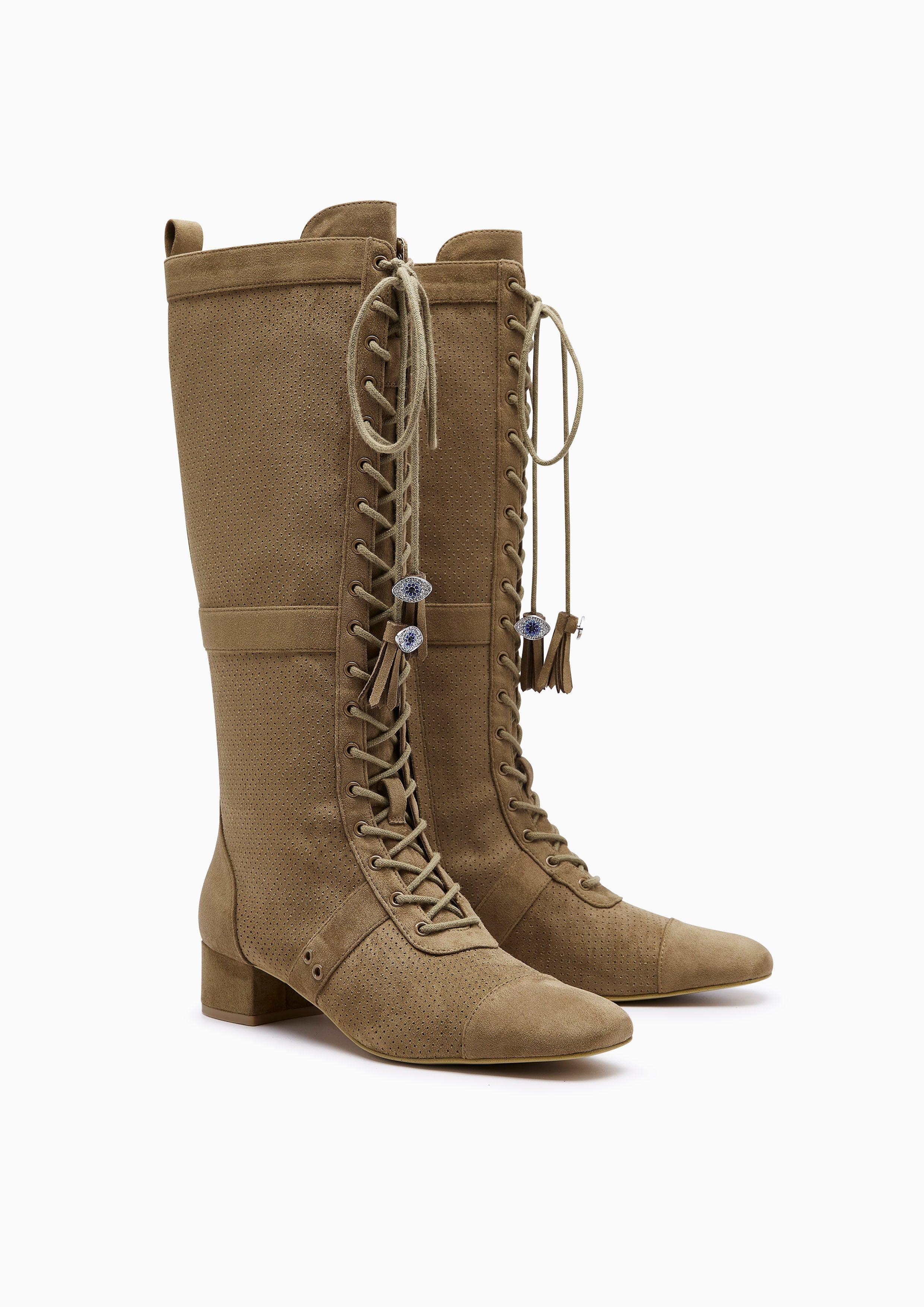 Delia Knee-High Boots Brown