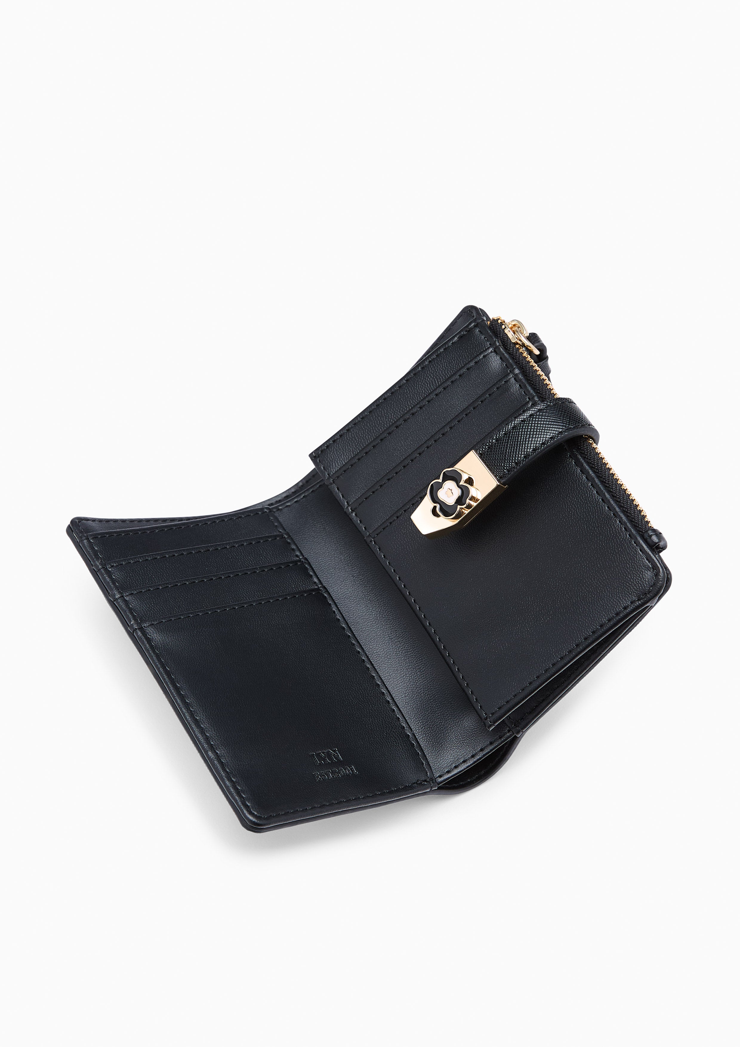 Poppy Card Short Wallet Black
